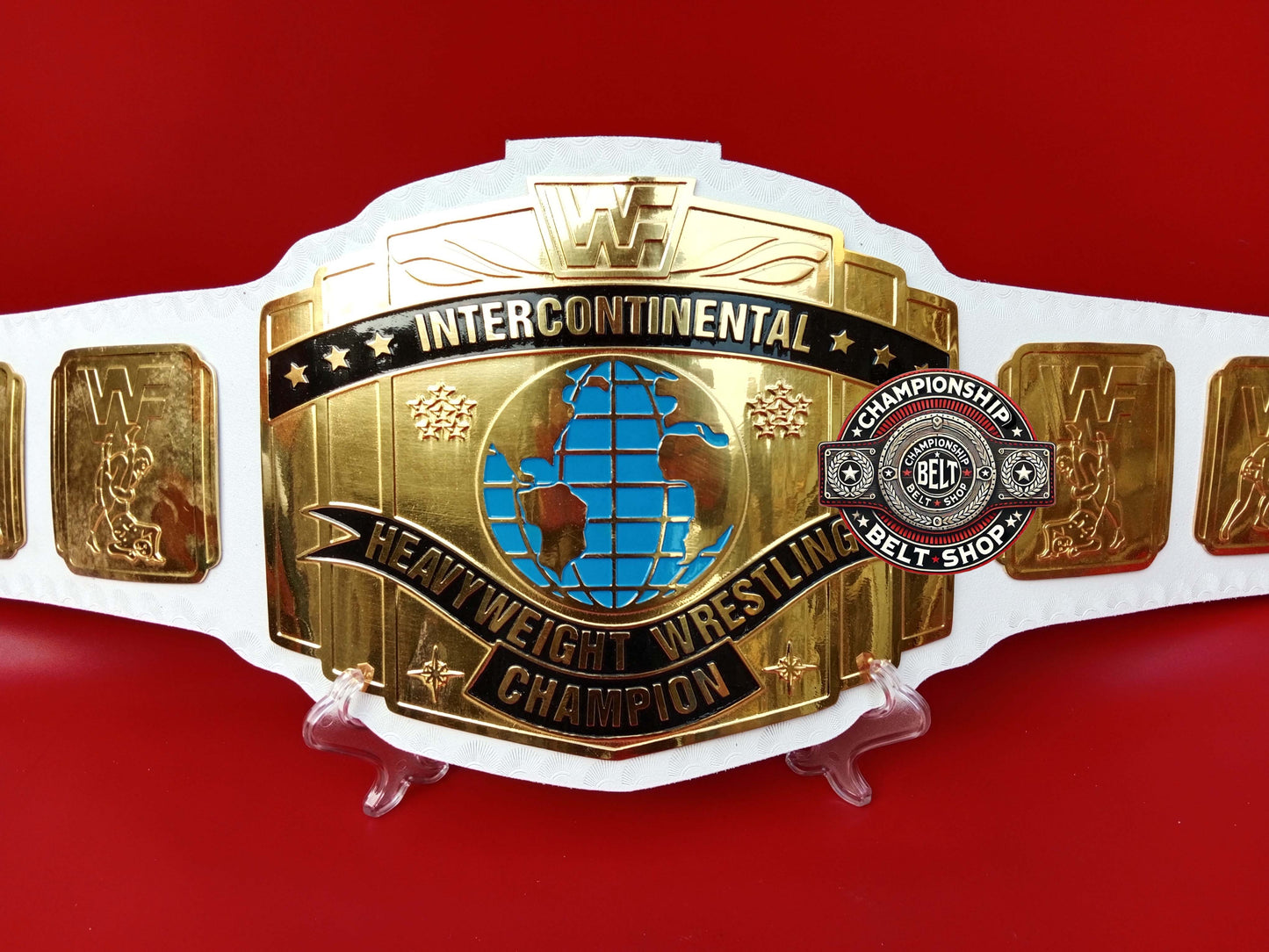 WWF White Strap Intercontinental Championship Title Belt
