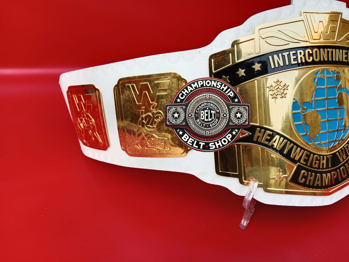 WWF White Strap Intercontinental Championship Title Belt