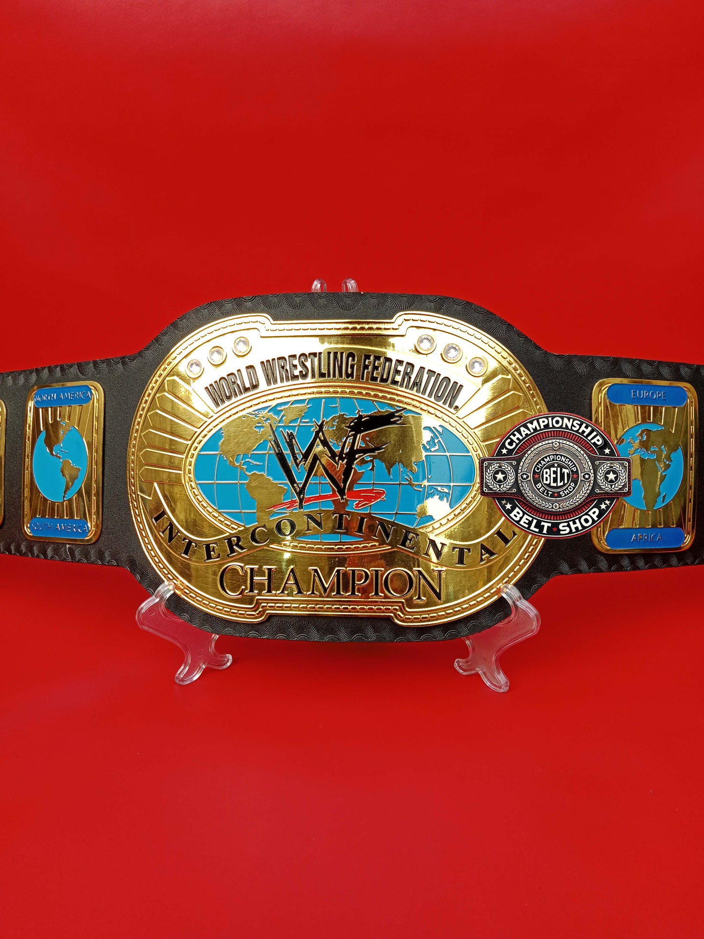 WWF Oval IC Intercontinental Championship Title Belt