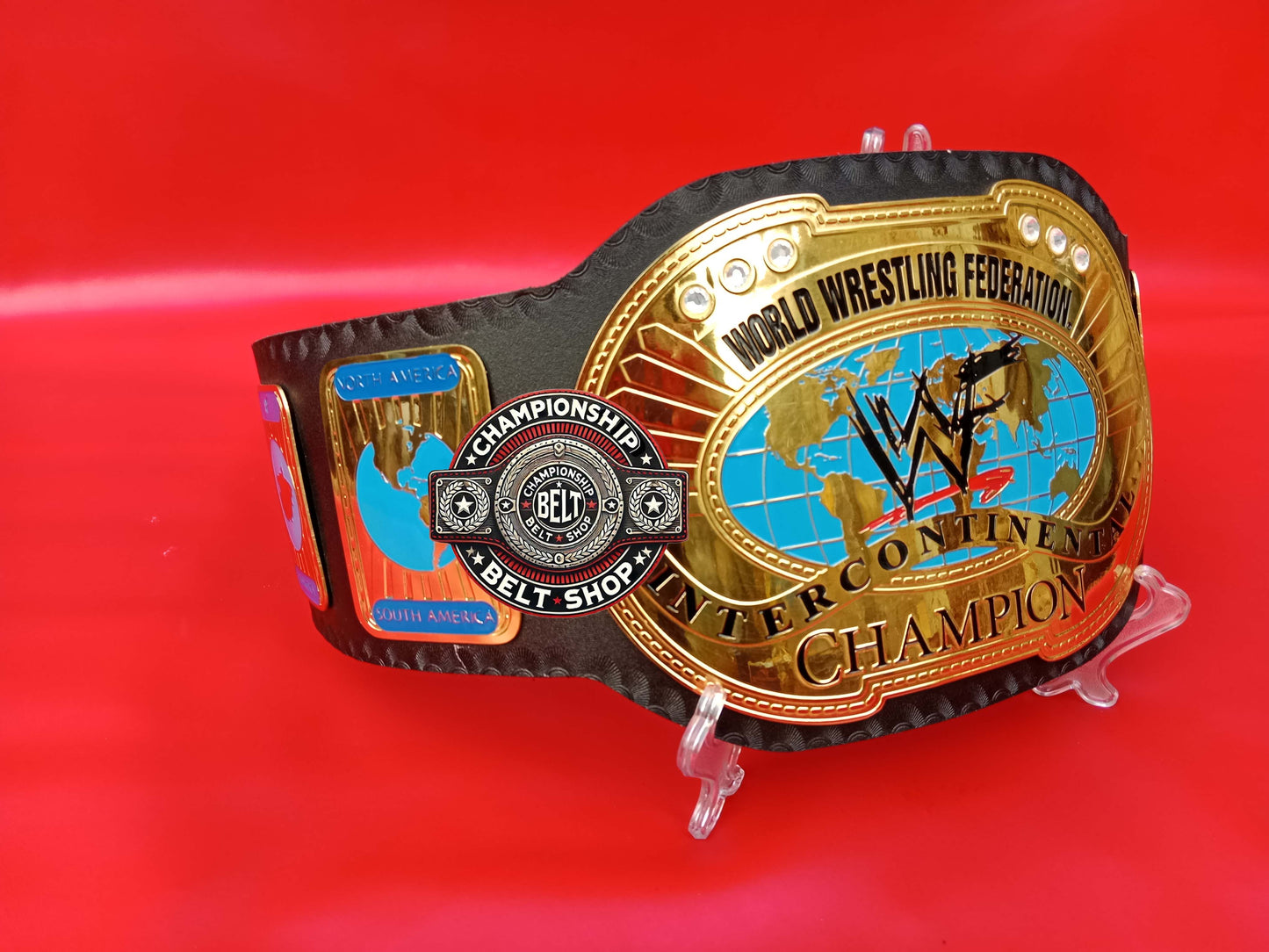 WWF Oval IC Intercontinental Championship Title Belt