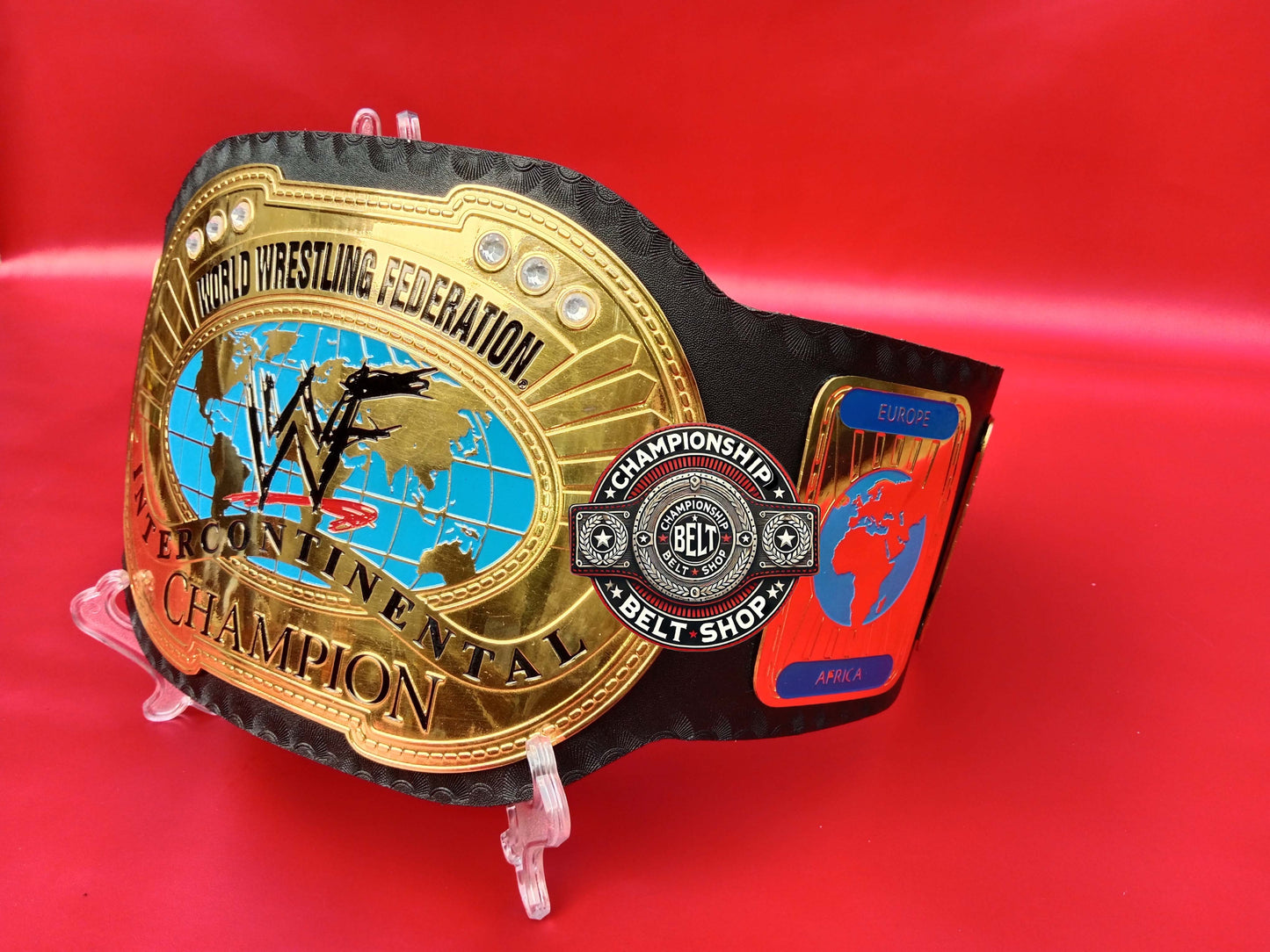 WWF Oval IC Intercontinental Championship Title Belt