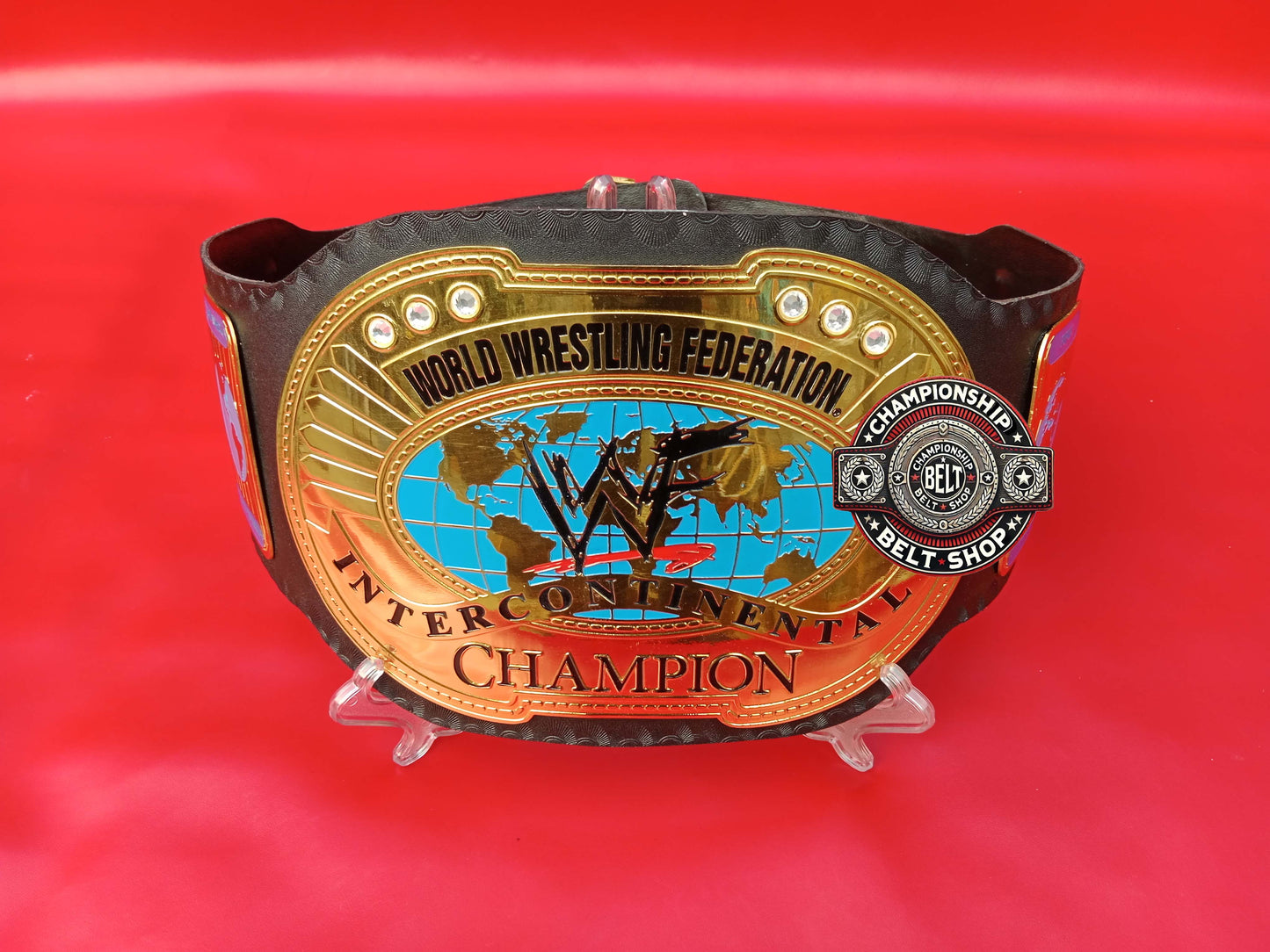 WWF Oval IC Intercontinental Championship Title Belt