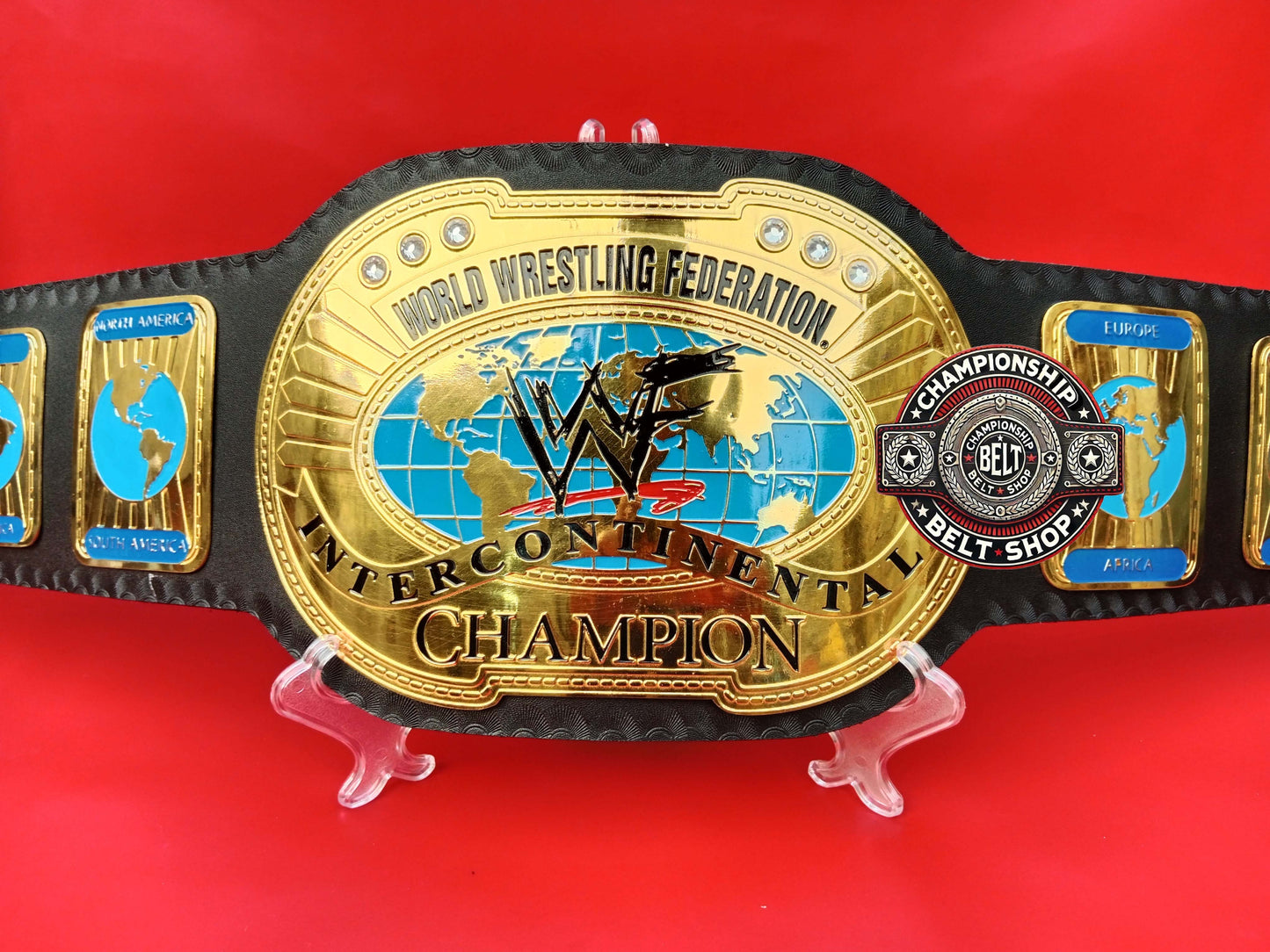 WWF Oval IC Intercontinental Championship Title Belt