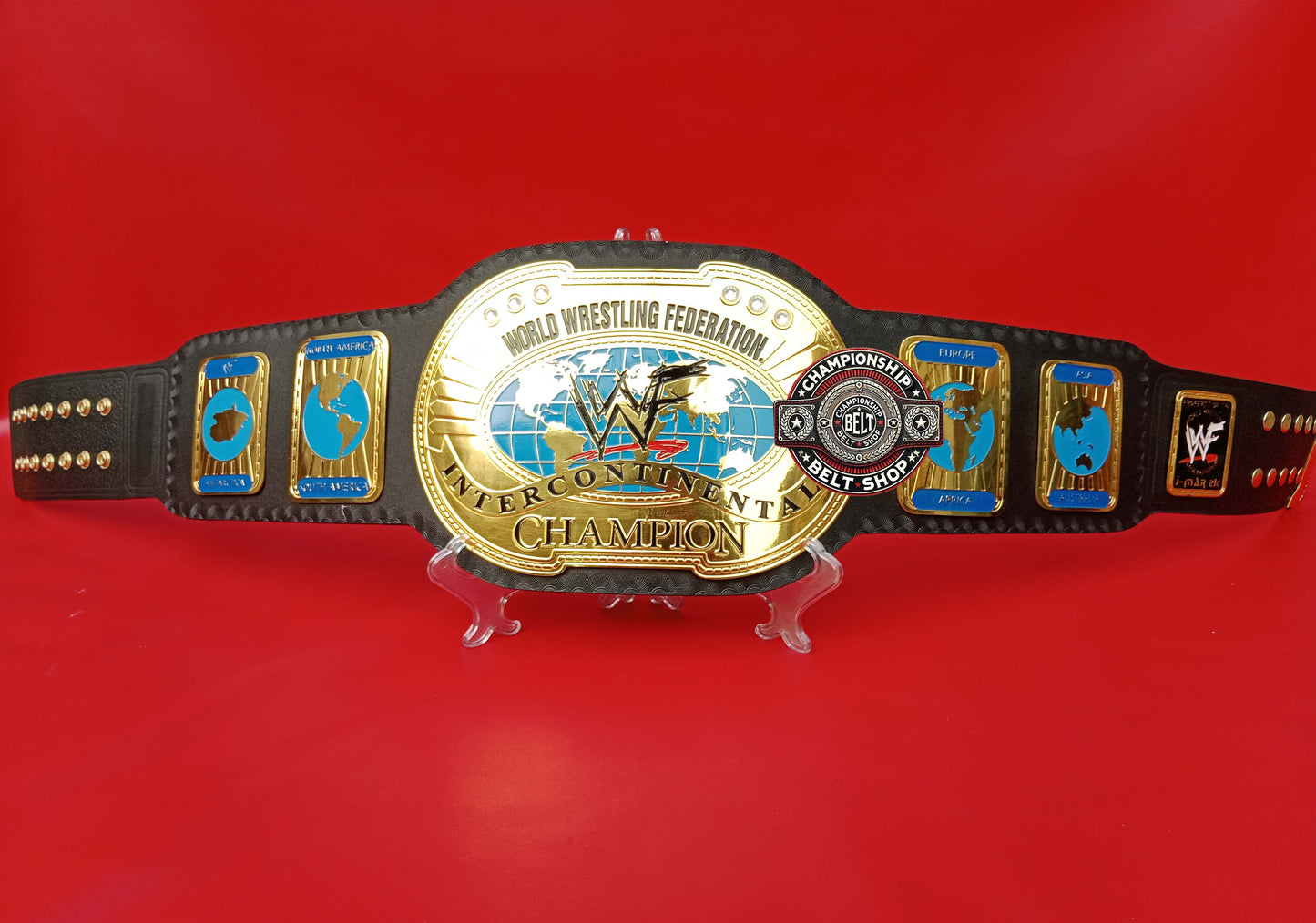WWF Oval IC Intercontinental Championship Title Belt