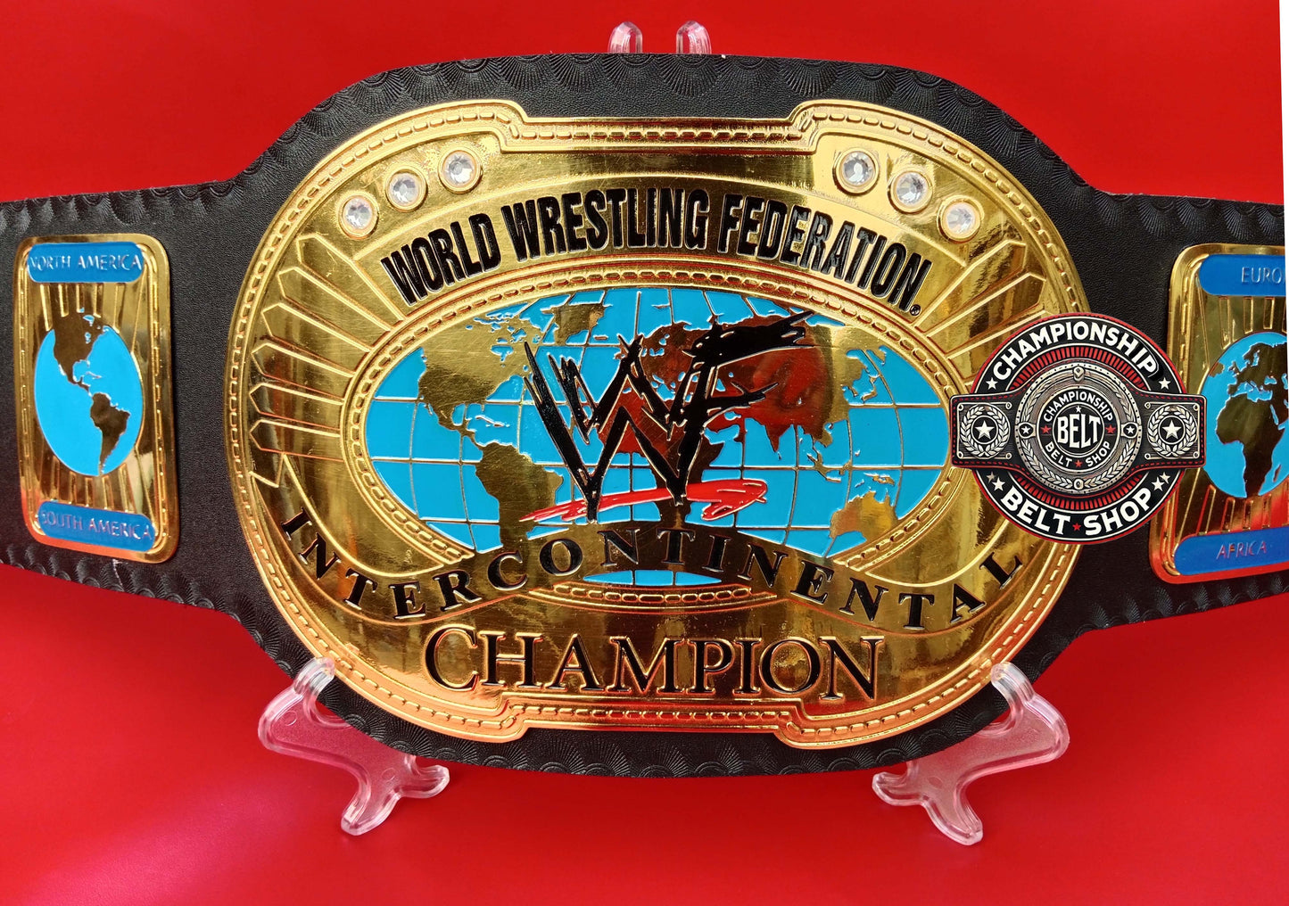 WWF Oval IC Intercontinental Championship Title Belt