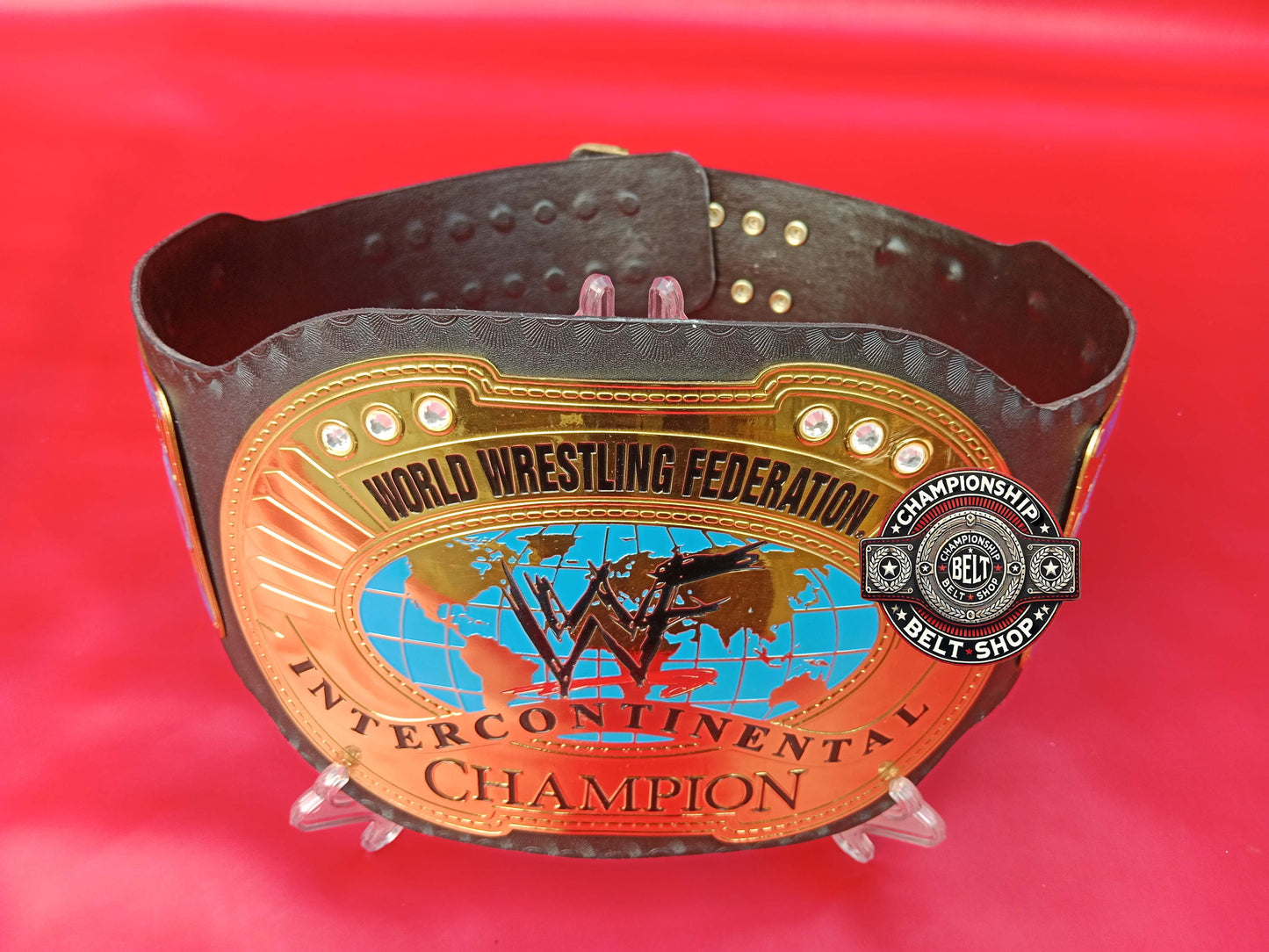 WWF Oval IC Intercontinental Championship Title Belt
