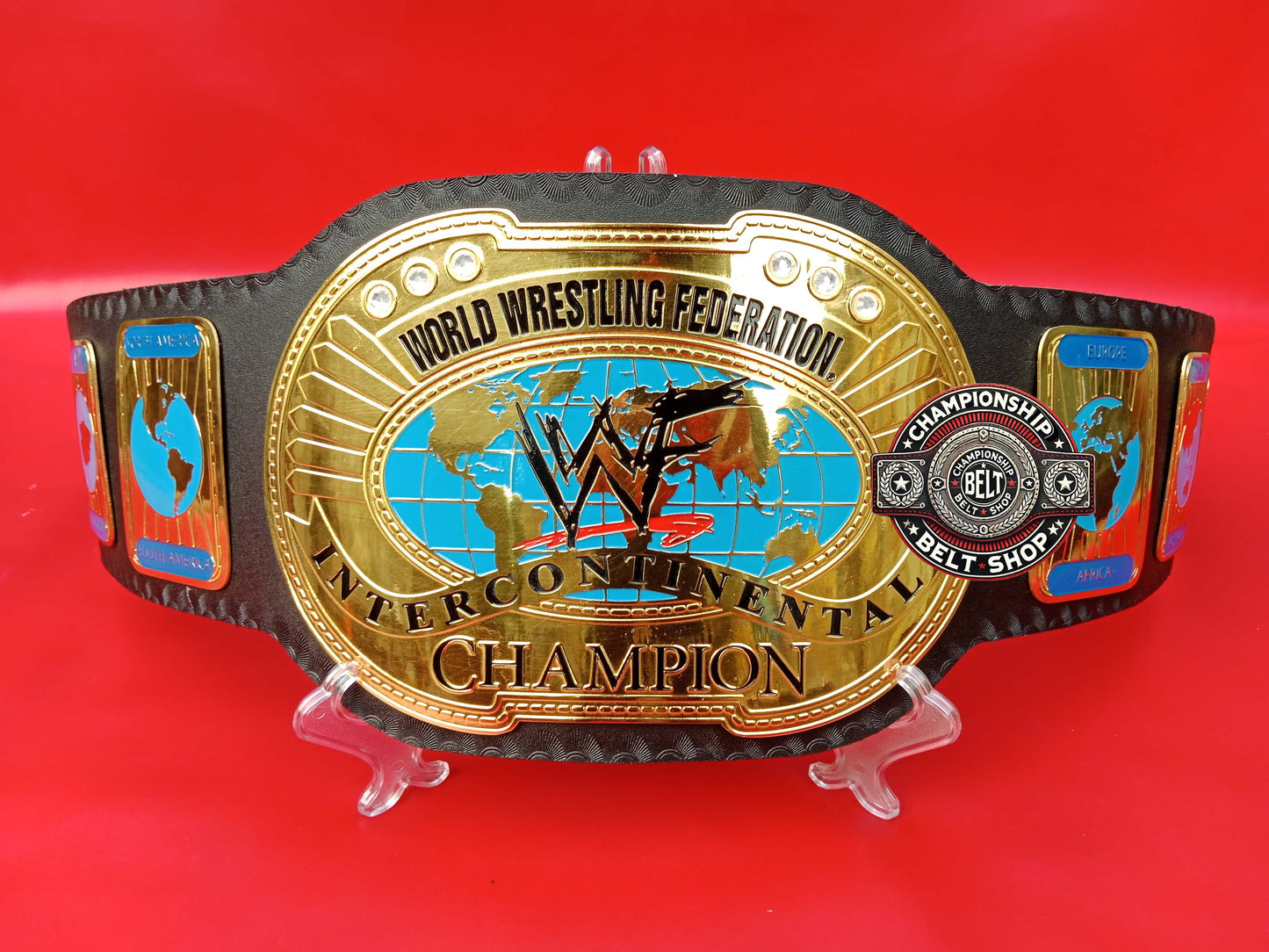 WWF Oval IC Intercontinental Championship Title Belt