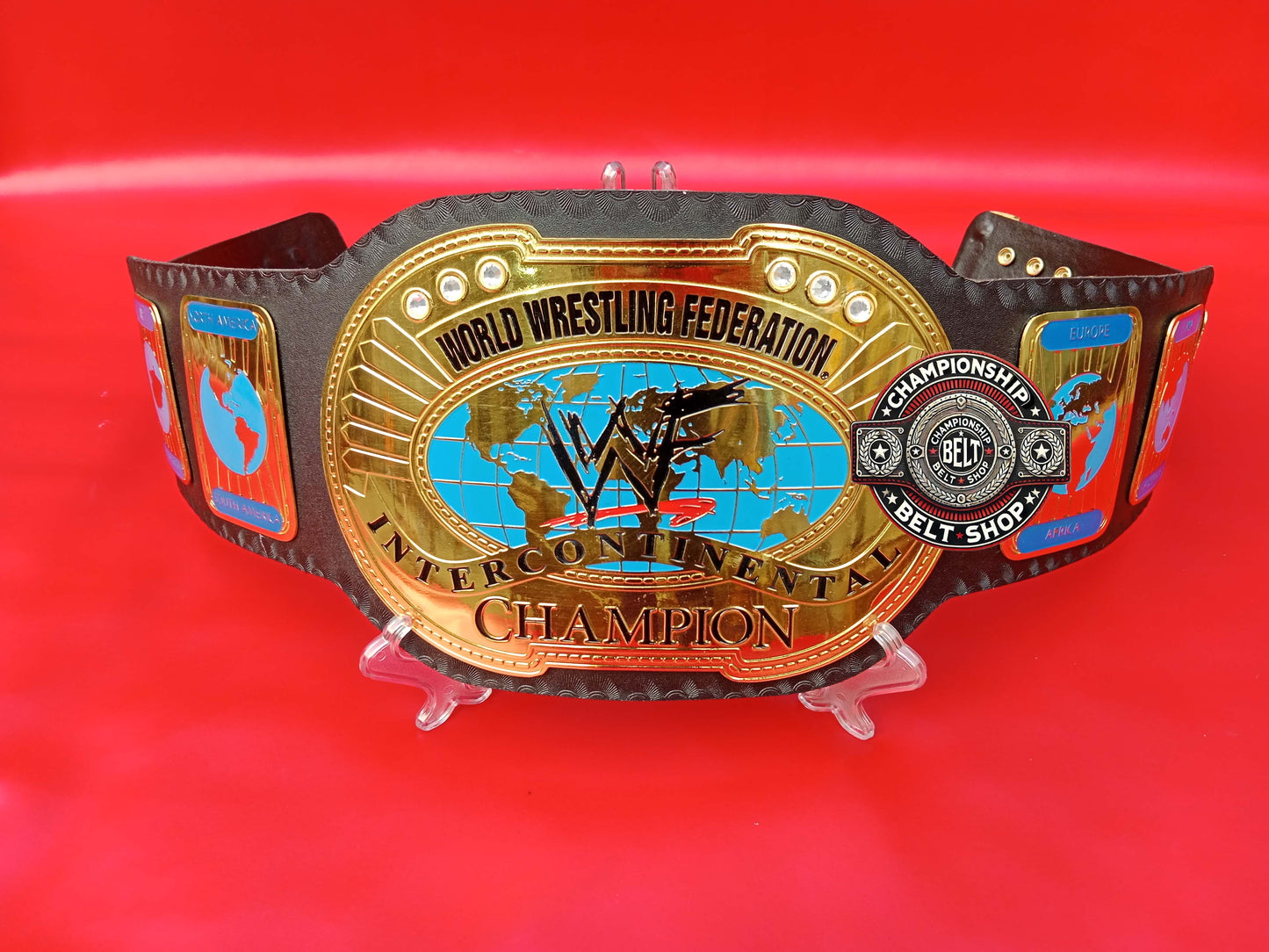 WWF Oval IC Intercontinental Championship Title Belt