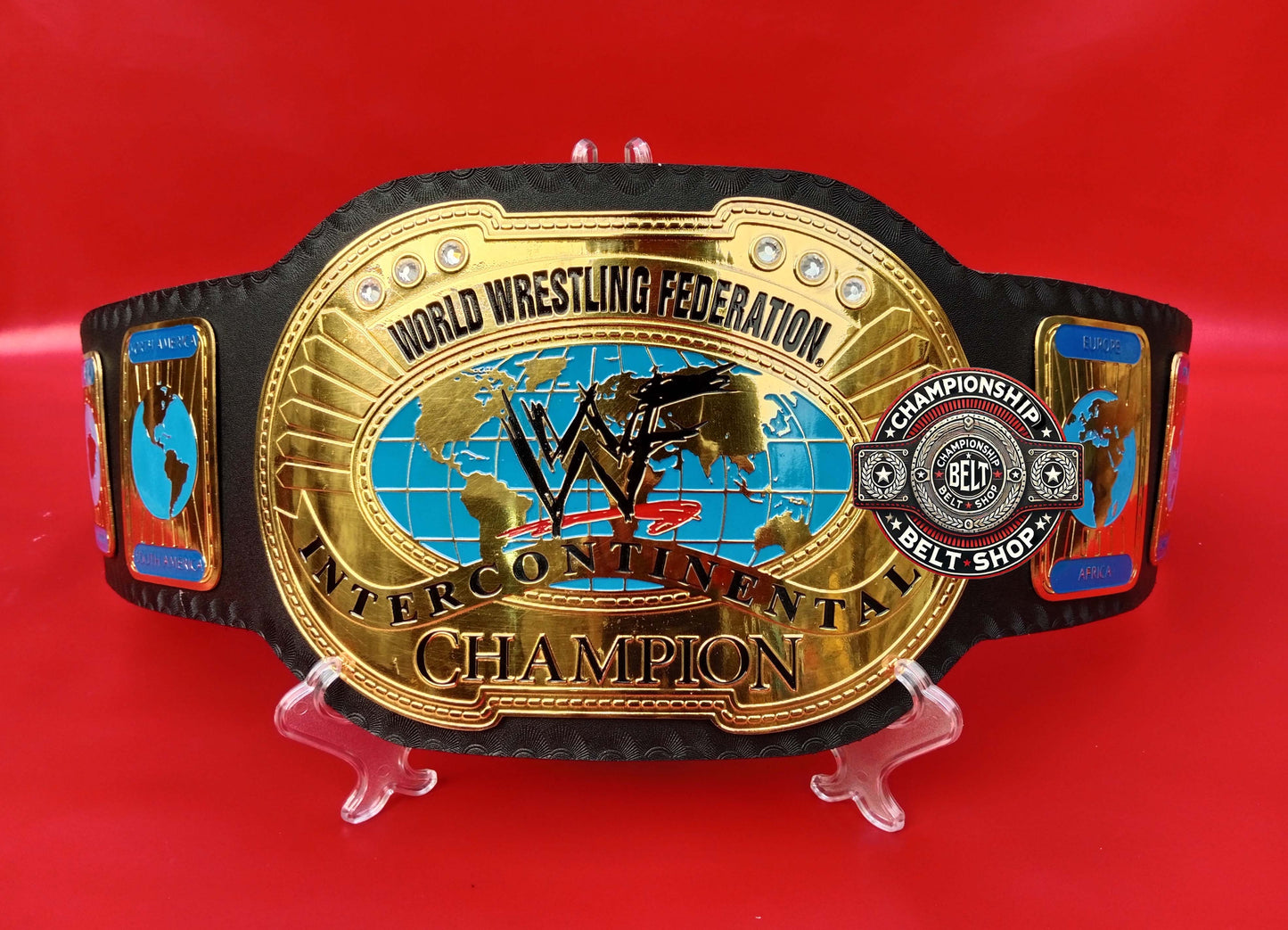 WWF Oval IC Intercontinental Championship Title Belt