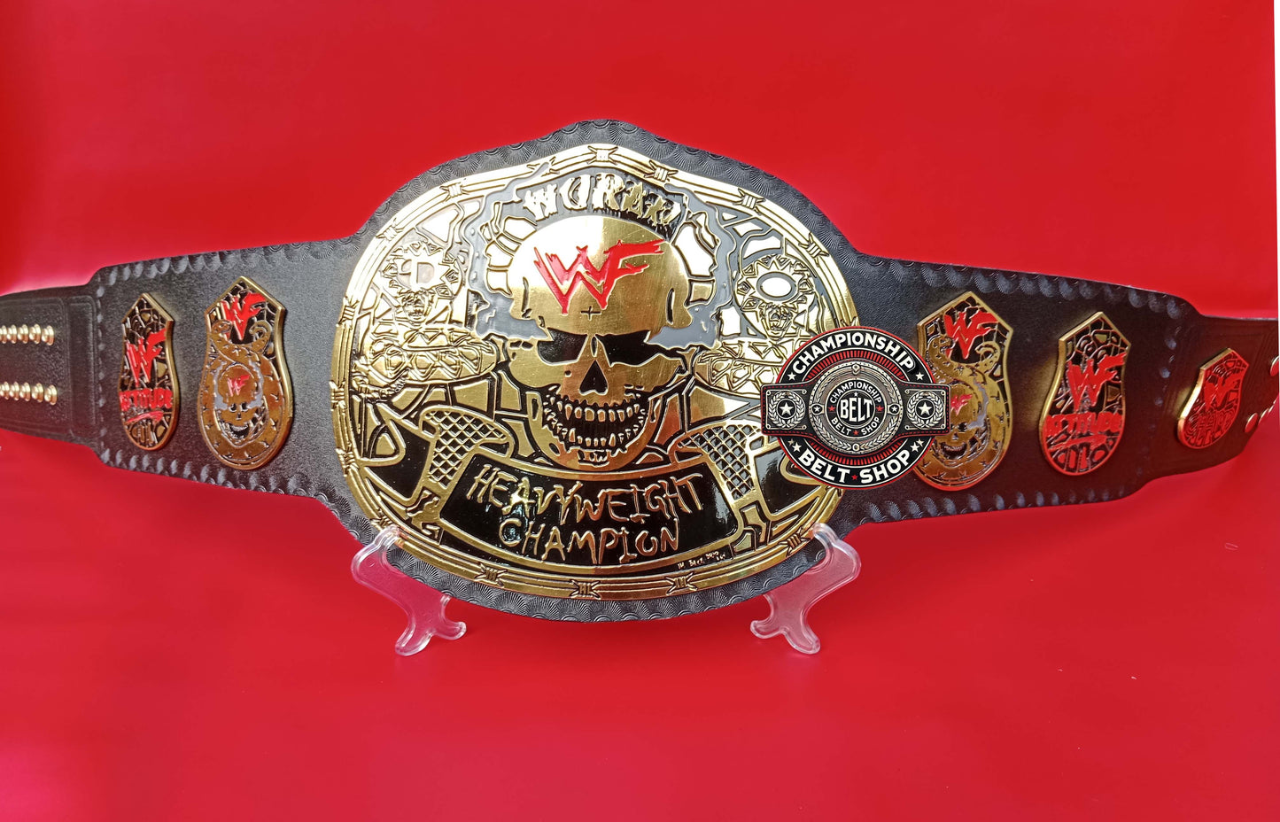 WWF Smoking Skull Snake Skin Championship Title Belt
