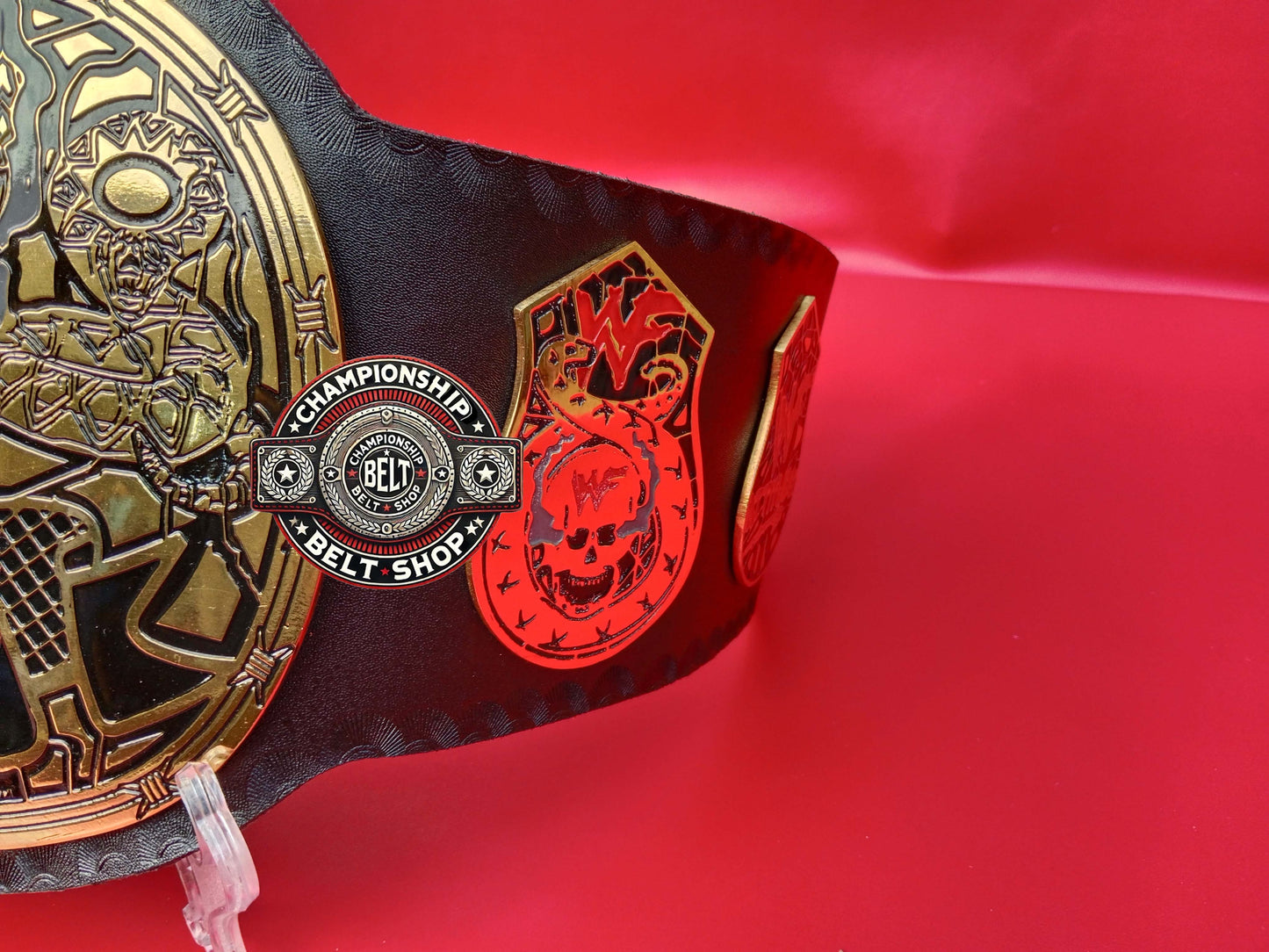 WWF Smoking Skull Snake Skin Championship Title Belt