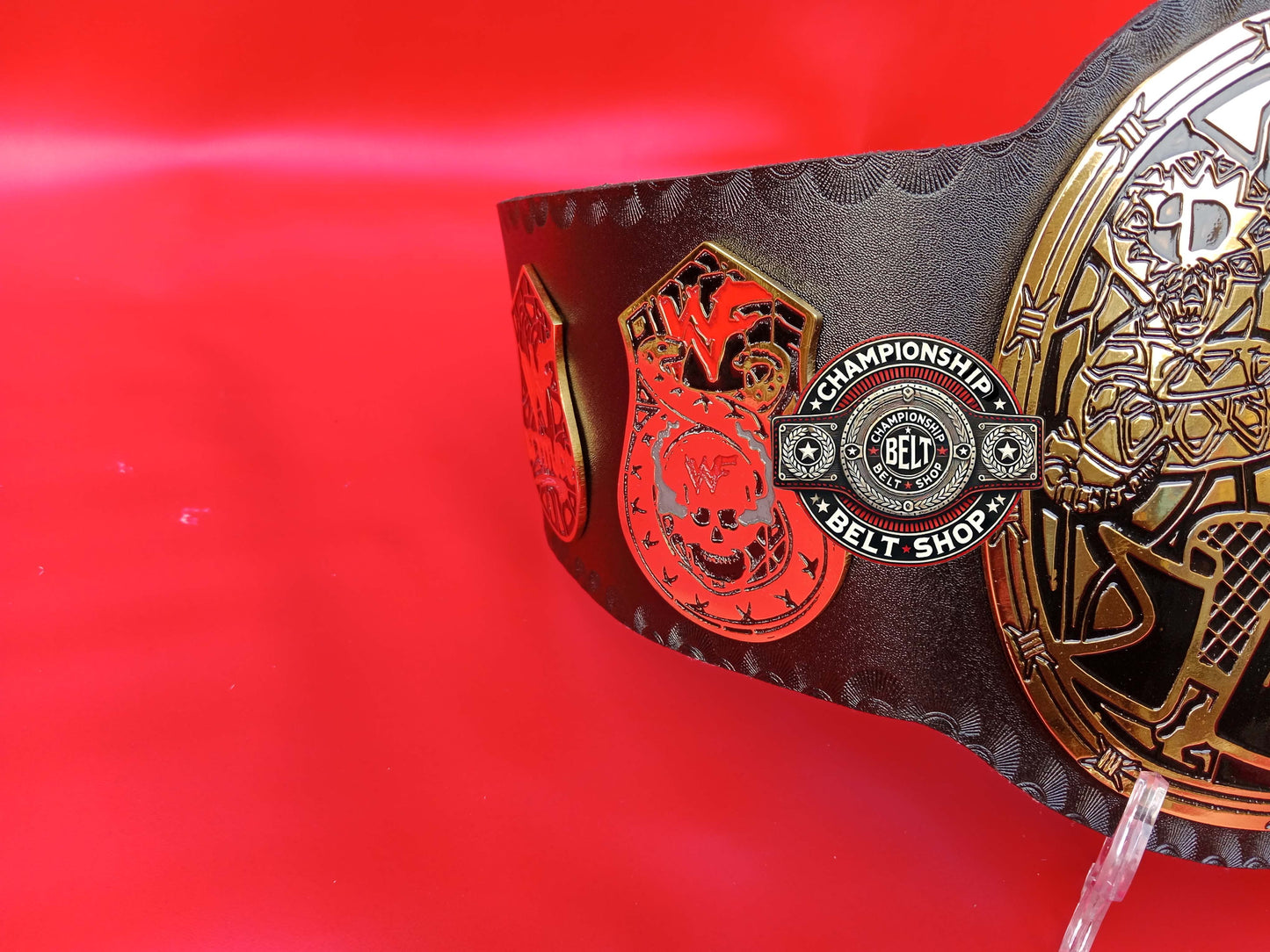 WWF Smoking Skull Snake Skin Championship Title Belt