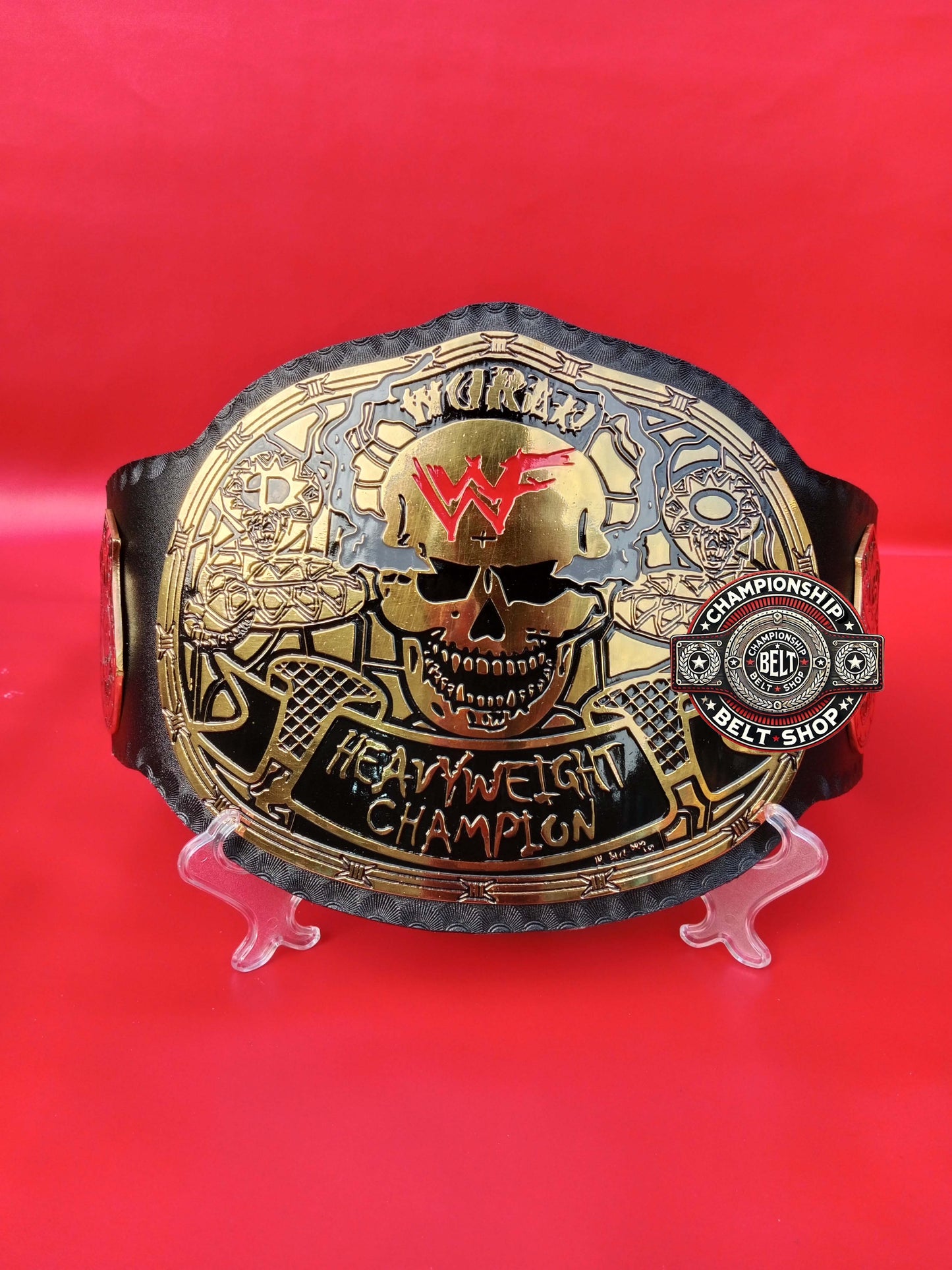 WWF Smoking Skull Snake Skin Championship Title Belt