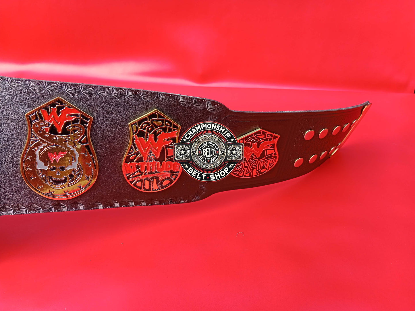 WWF Smoking Skull Snake Skin Championship Title Belt