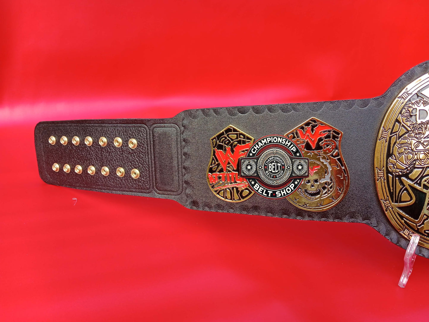 WWF Smoking Skull Snake Skin Championship Title Belt