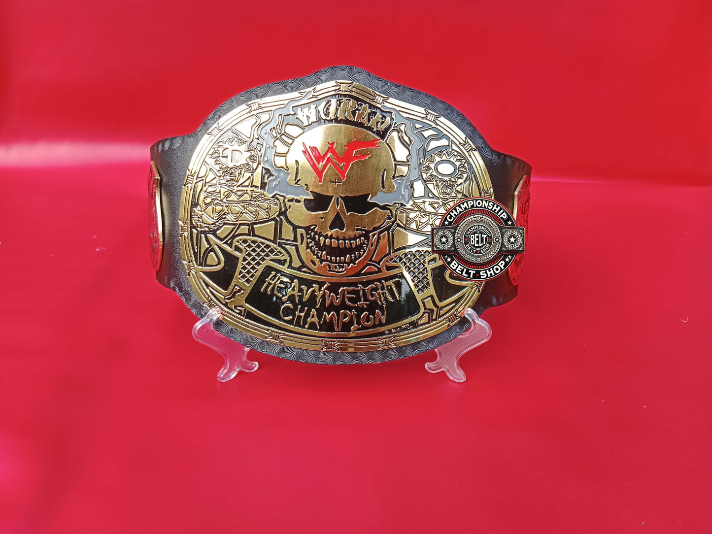 WWF Smoking Skull Snake Skin Championship Title Belt