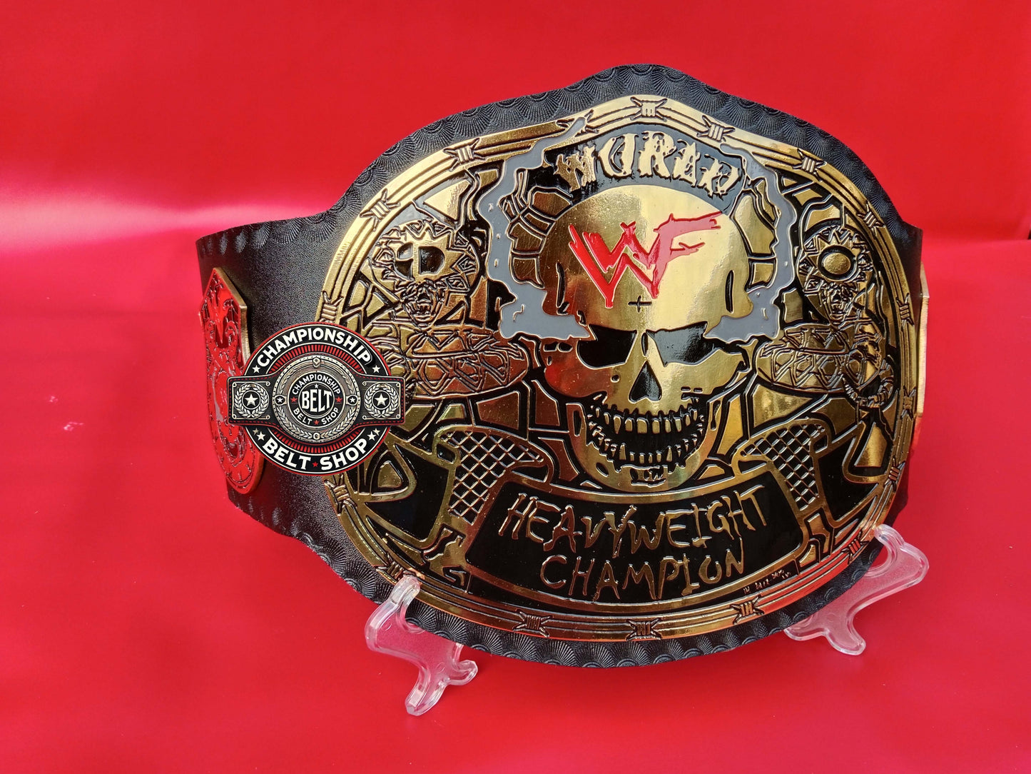 WWF Smoking Skull Snake Skin Championship Title Belt