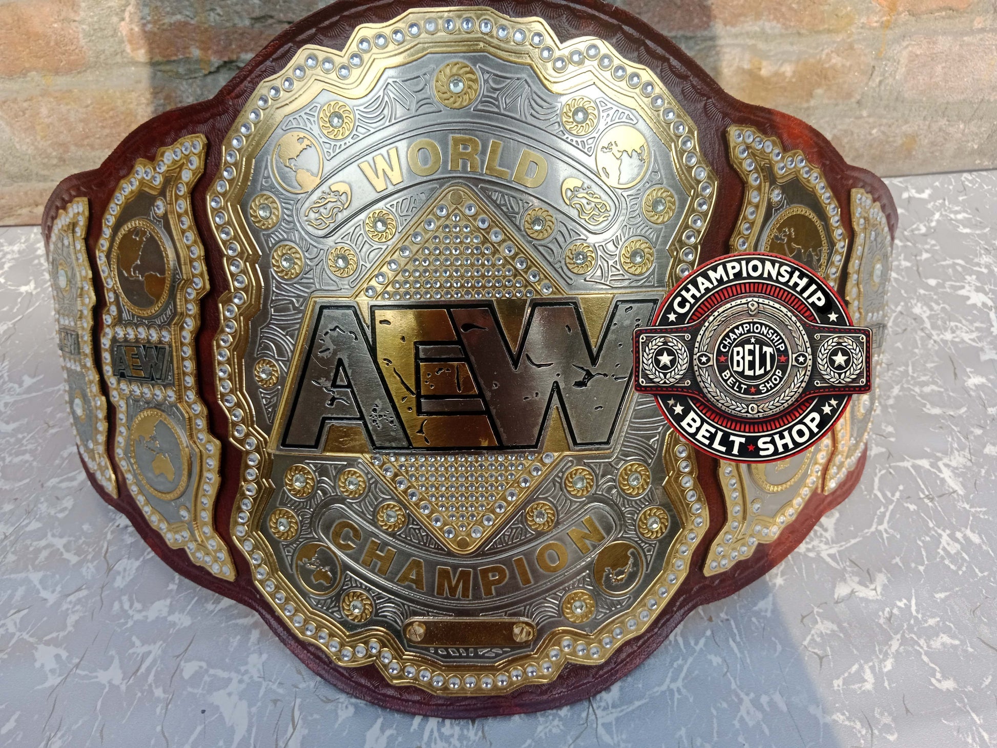 AEW Brown Heavyweight Championship Title Belt