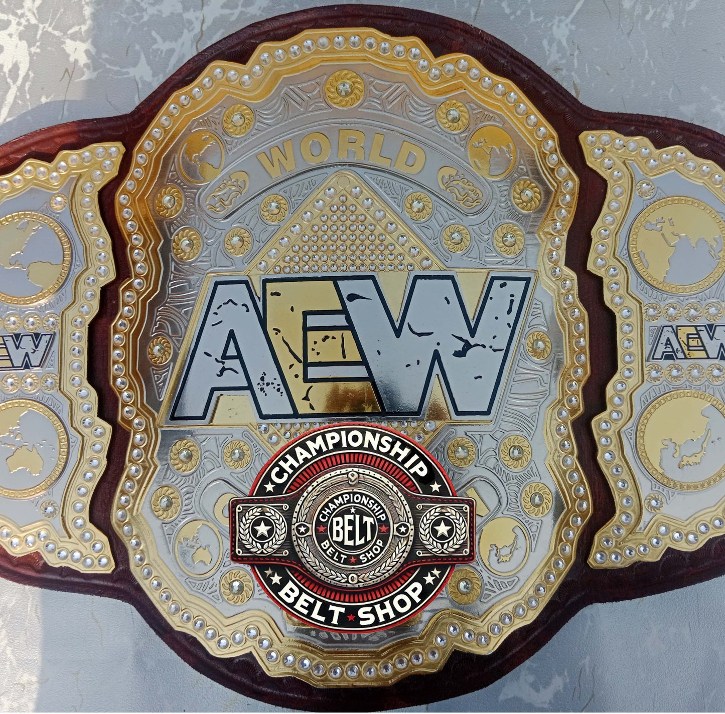 AEW Brown Heavyweight Championship Title Belt