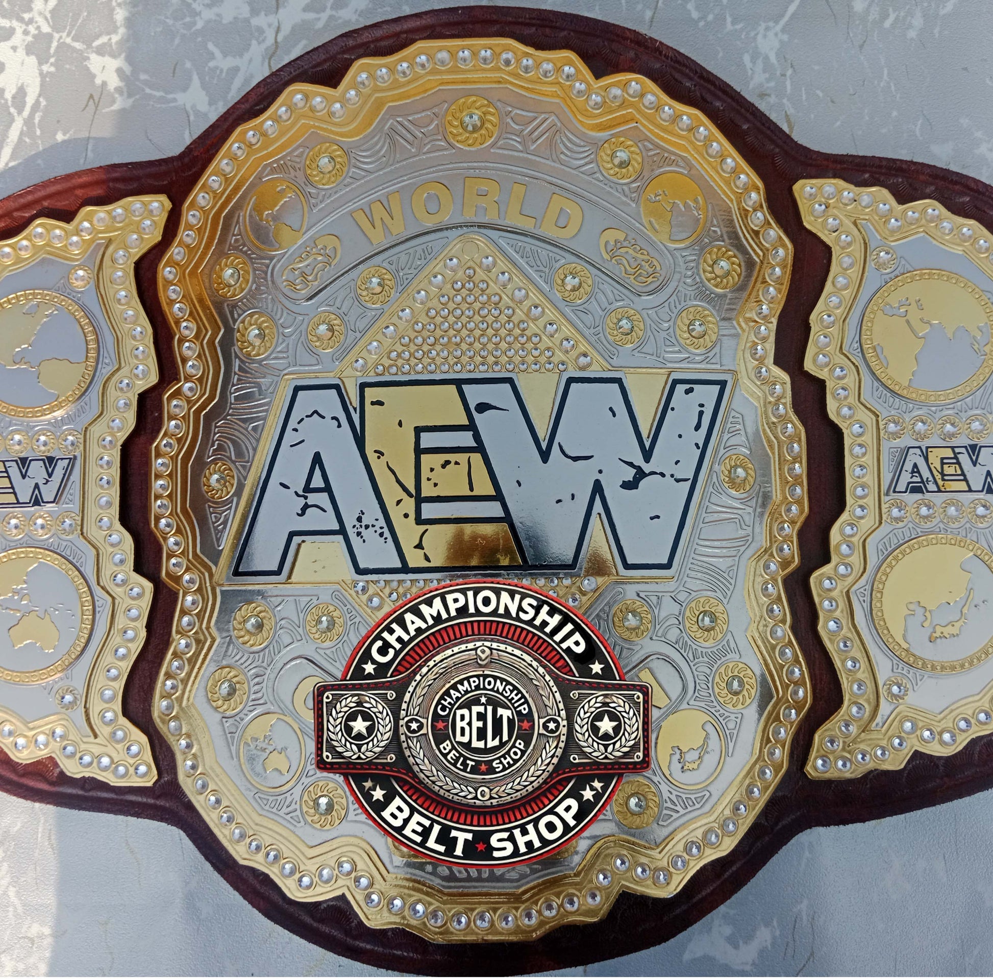AEW Brown Heavyweight Championship Title Belt