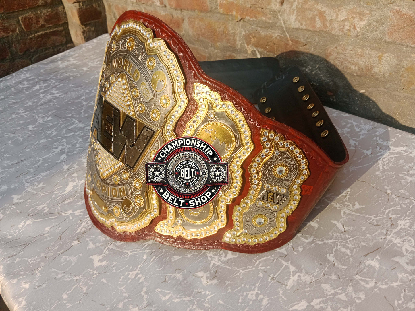 AEW Brown Heavyweight Championship Title Belt