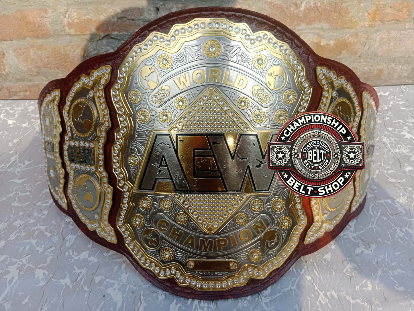 AEW Brown Heavyweight Championship Title Belt
