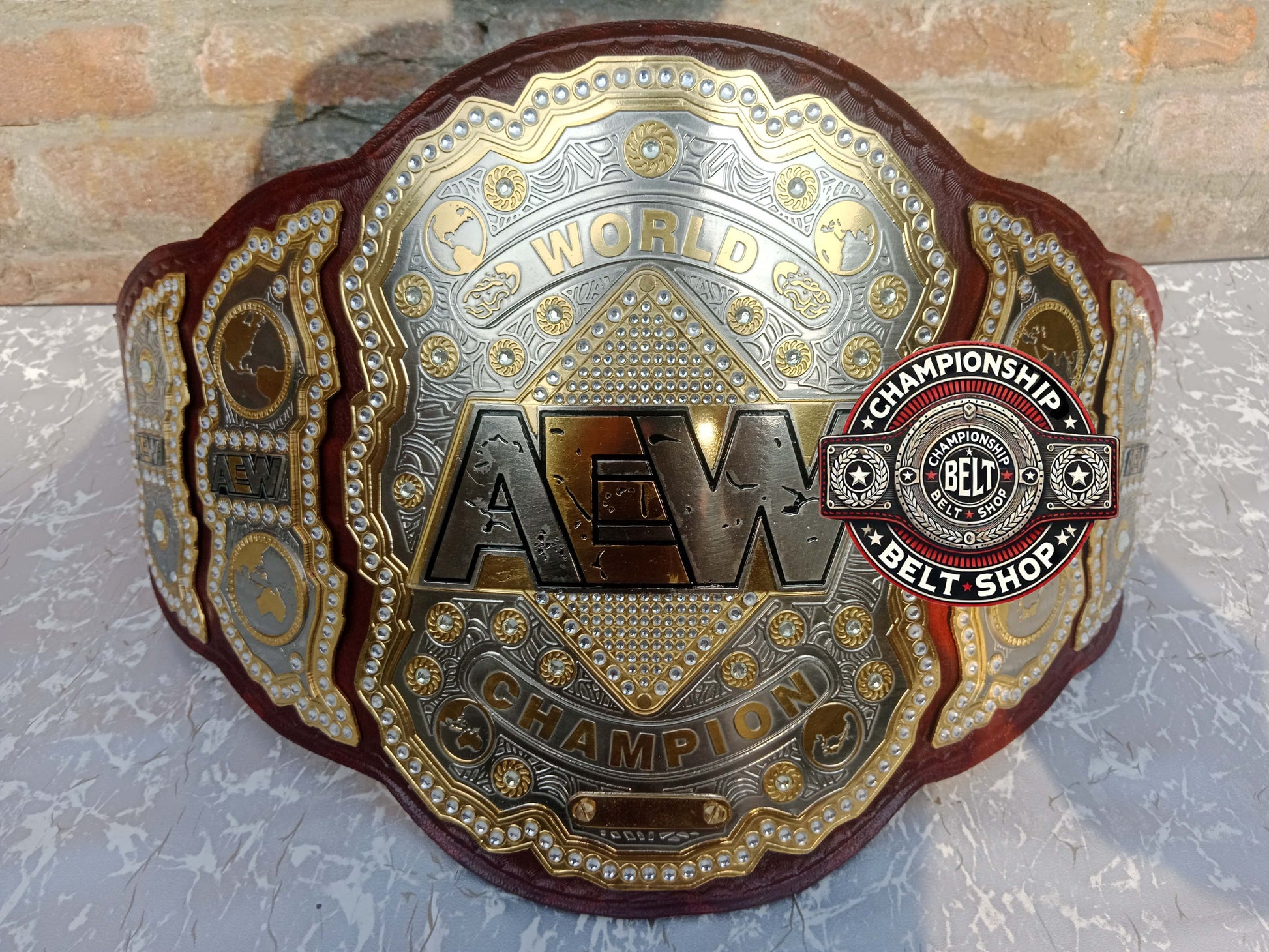 AEW Brown Heavyweight Championship Title Belt