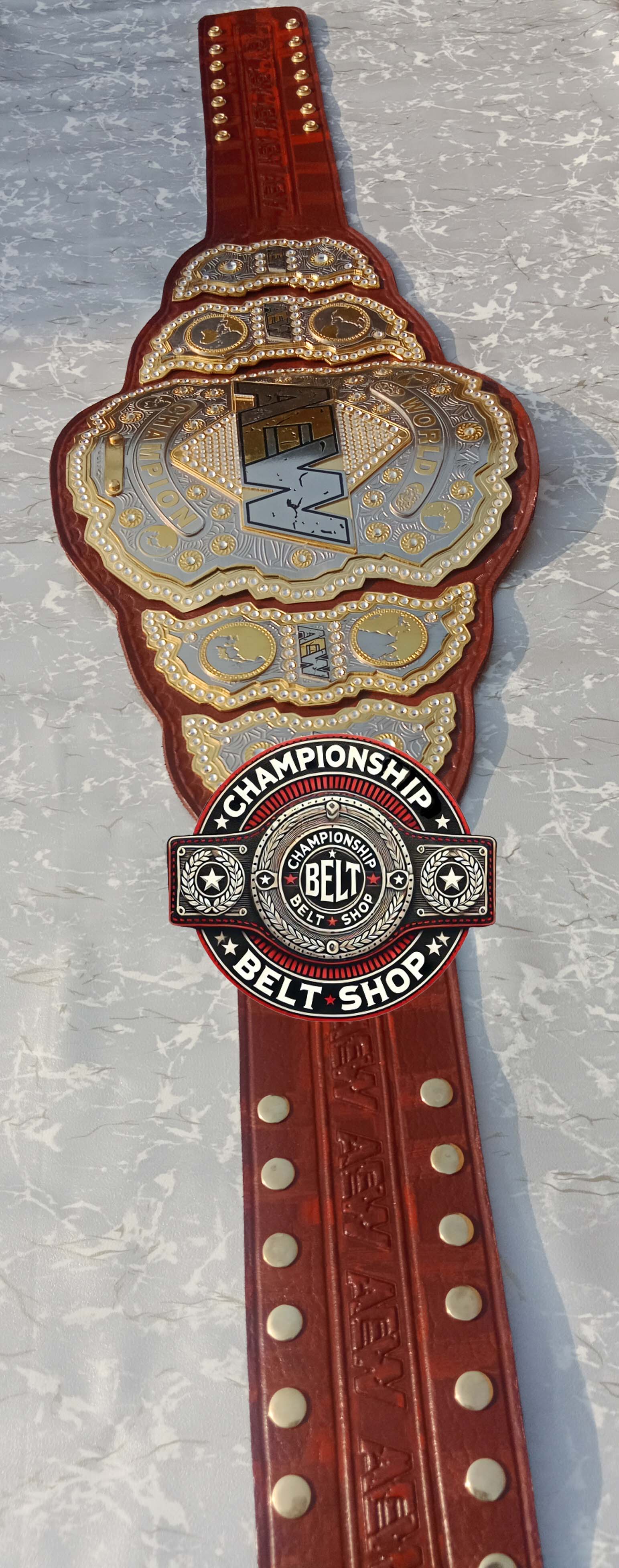 AEW Brown Heavyweight Championship Title Belt