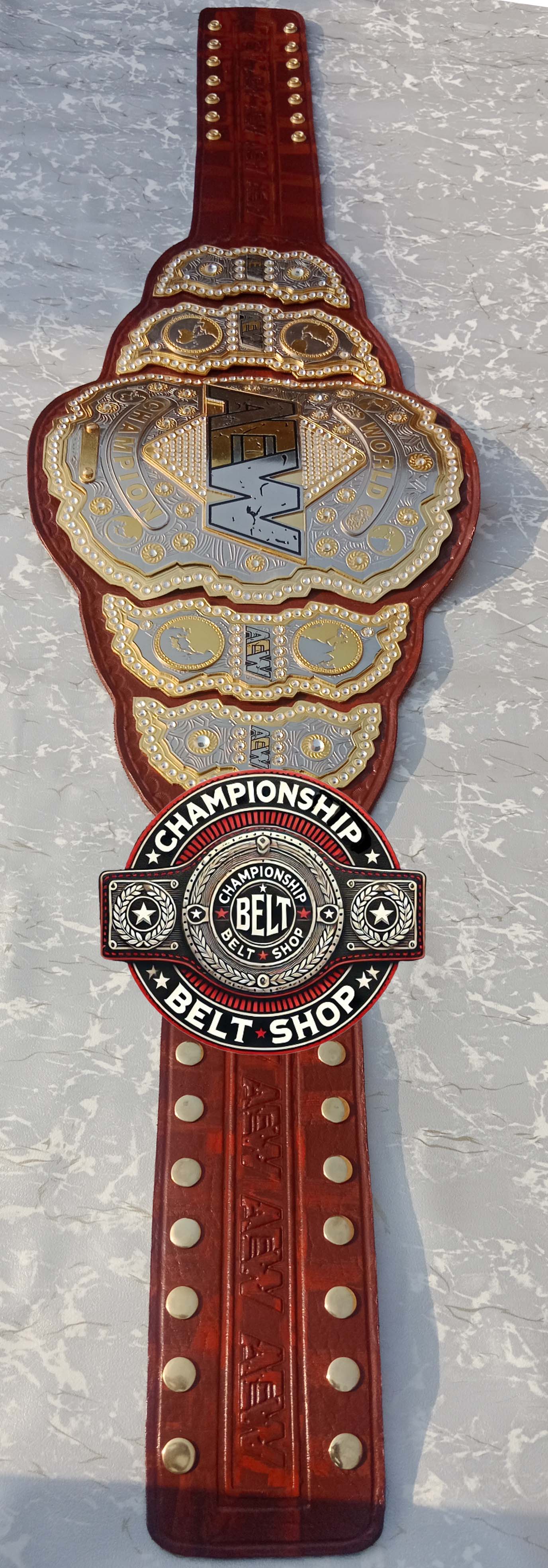 AEW Brown Heavyweight Championship Title Belt