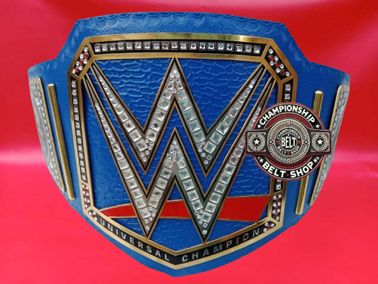 Blue Universal Belt Bray Wyatt "The Fiend" Side Plates Championship Title Belt