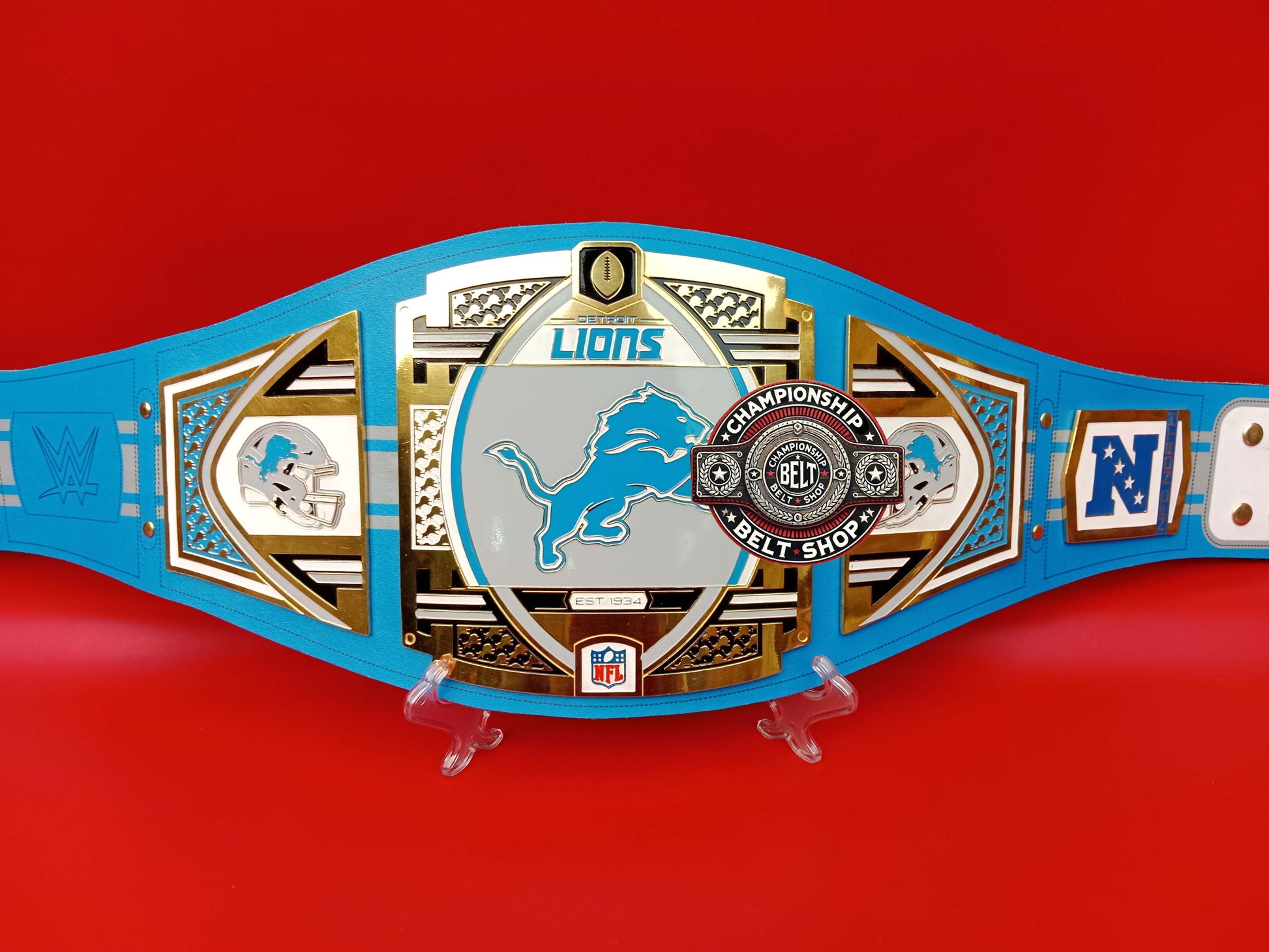 Detroit Lions WWE NFL Championship Title Belt