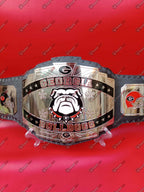 Georgia Bulldogs NFL Super Bowl Title Belt Silver Plated