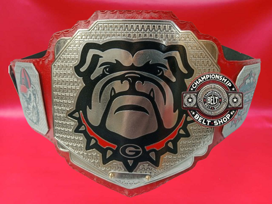 Silver Georgia Bulldogs Championship Title Belt