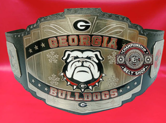 Georgia Bulldogs Silver Plates Championship Title Belt