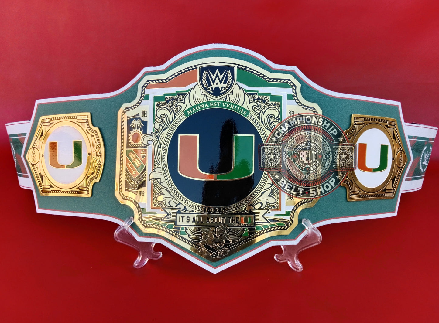 WWE Miami Hurricanes NFL Legacy Championship Title Belt