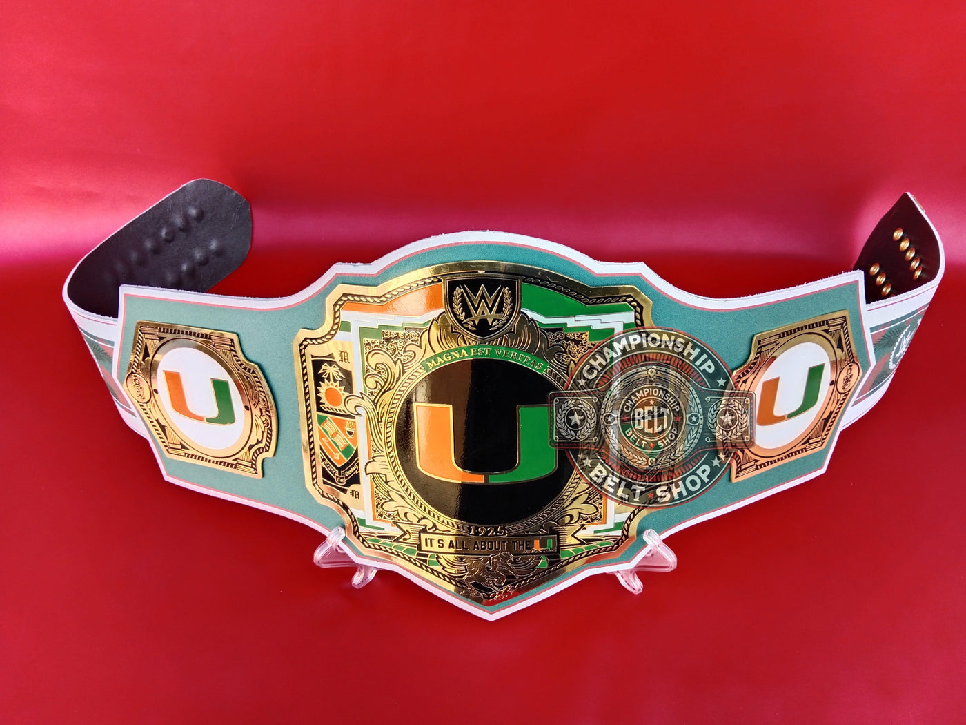WWE Miami Hurricanes NFL Legacy Championship Title Belt