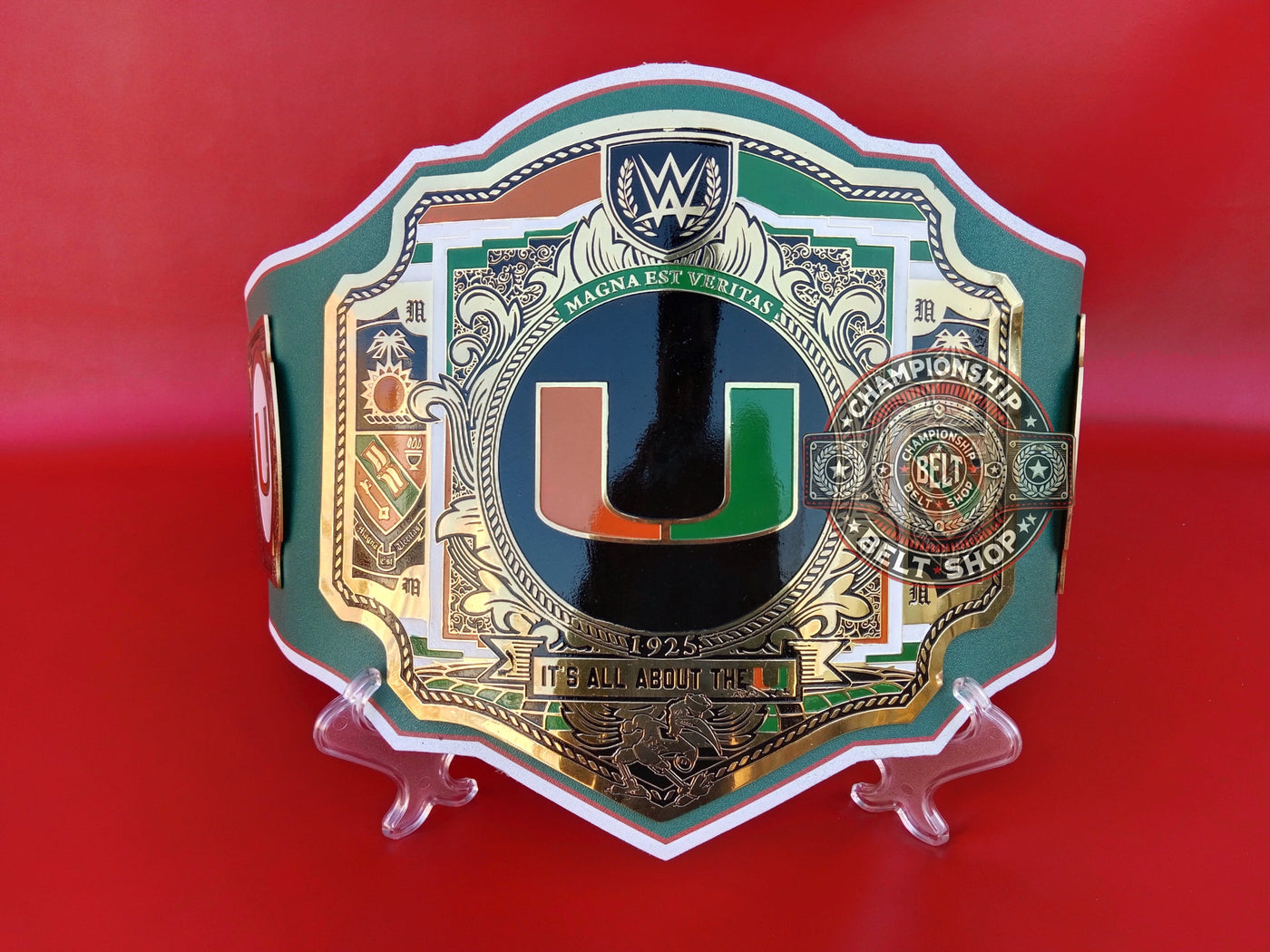 WWE Miami Hurricanes NFL Legacy Championship Title Belt