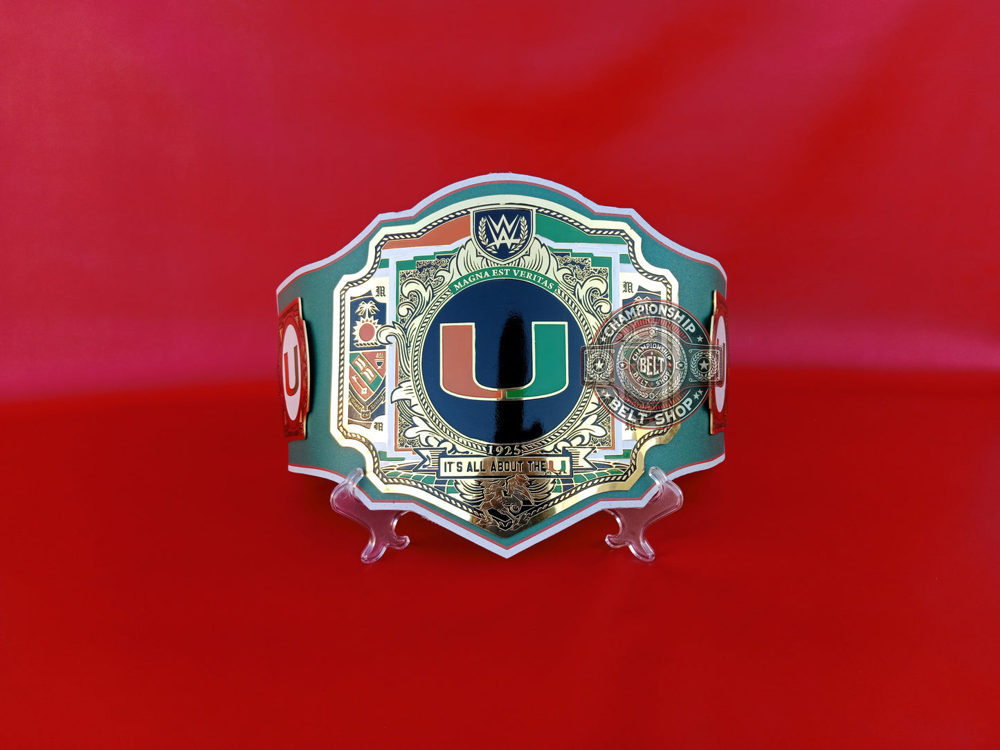 WWE Miami Hurricanes NFL Legacy Championship Title Belt