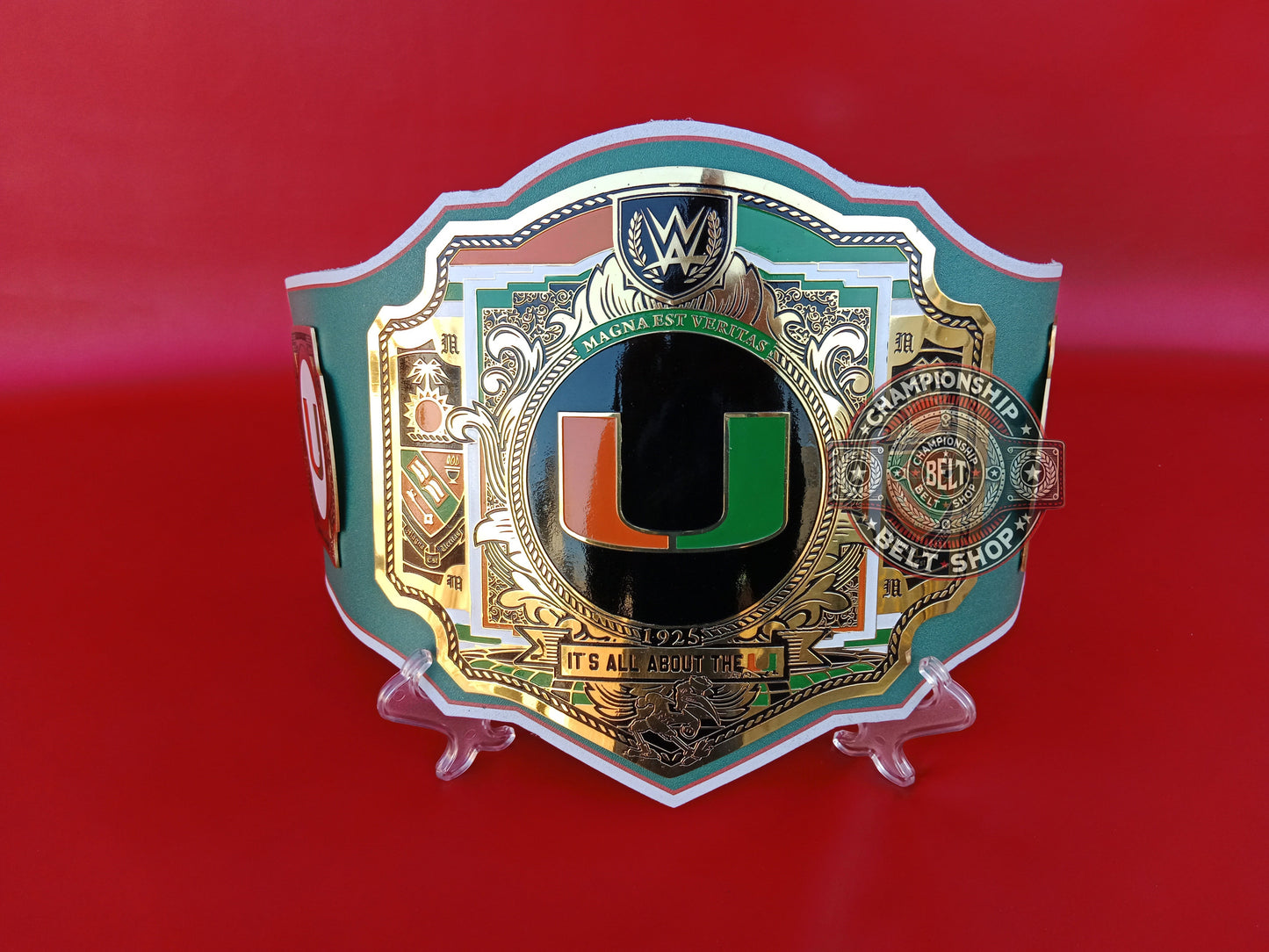 WWE Miami Hurricanes NFL Legacy Championship Title Belt