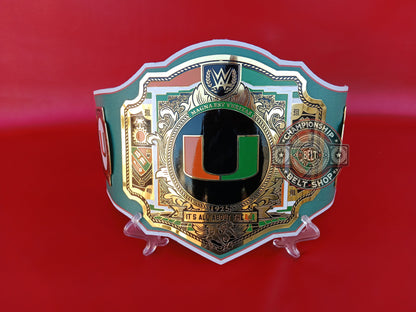 WWE Miami Hurricanes NFL Legacy Championship Title Belt