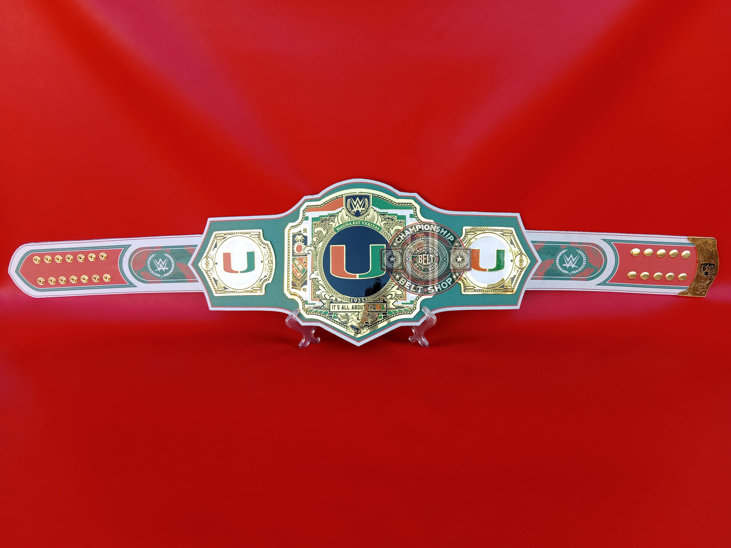 WWE Miami Hurricanes NFL Legacy Championship Title Belt