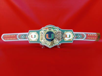 WWE Miami Hurricanes NFL Legacy Championship Title Belt