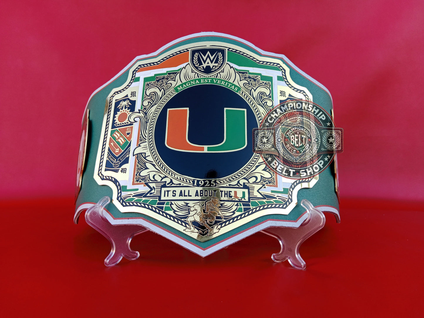 WWE Miami Hurricanes NFL Legacy Championship Title Belt