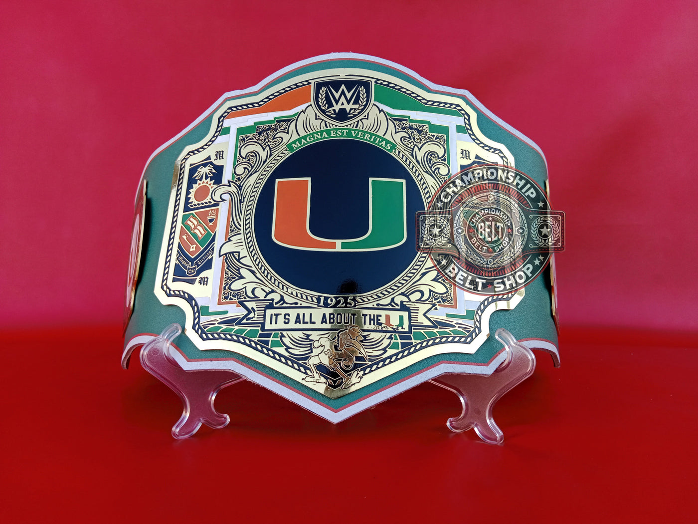 WWE Miami Hurricanes NFL Legacy Championship Title Belt