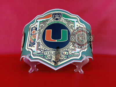 WWE Miami Hurricanes NFL Legacy Championship Title Belt