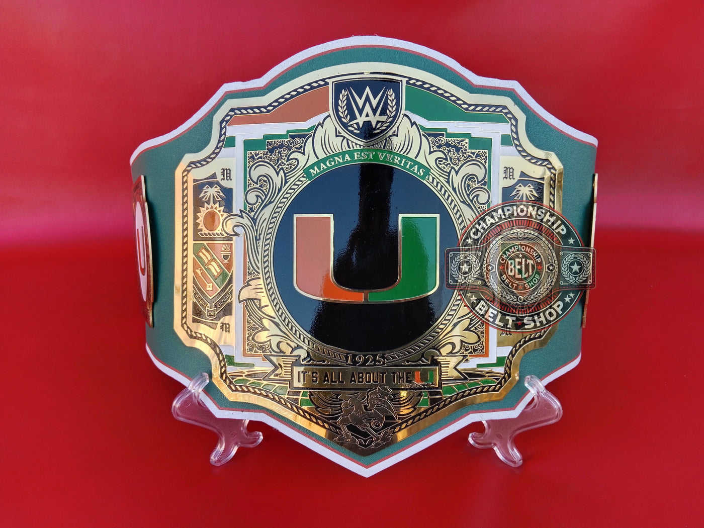 WWE Miami Hurricanes NFL Legacy Championship Title Belt