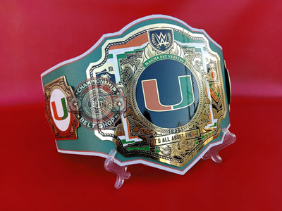 WWE Miami Hurricanes NFL Legacy Championship Title Belt