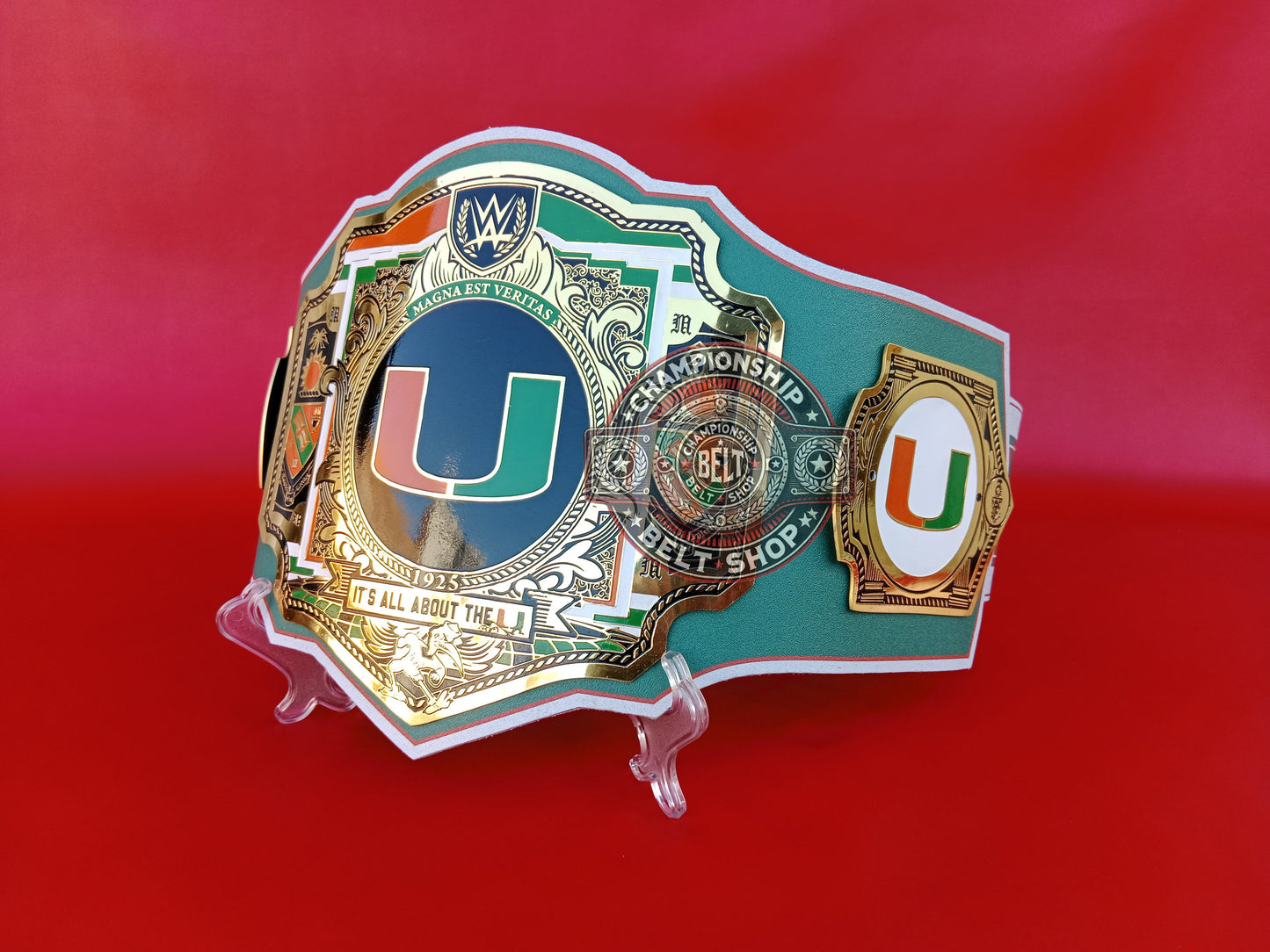 WWE Miami Hurricanes NFL Legacy Championship Title Belt