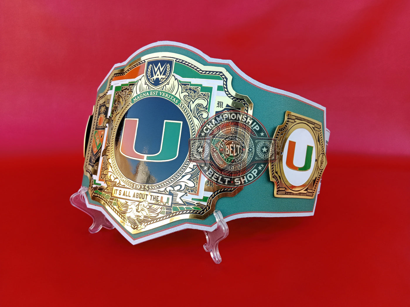 WWE Miami Hurricanes NFL Legacy Championship Title Belt