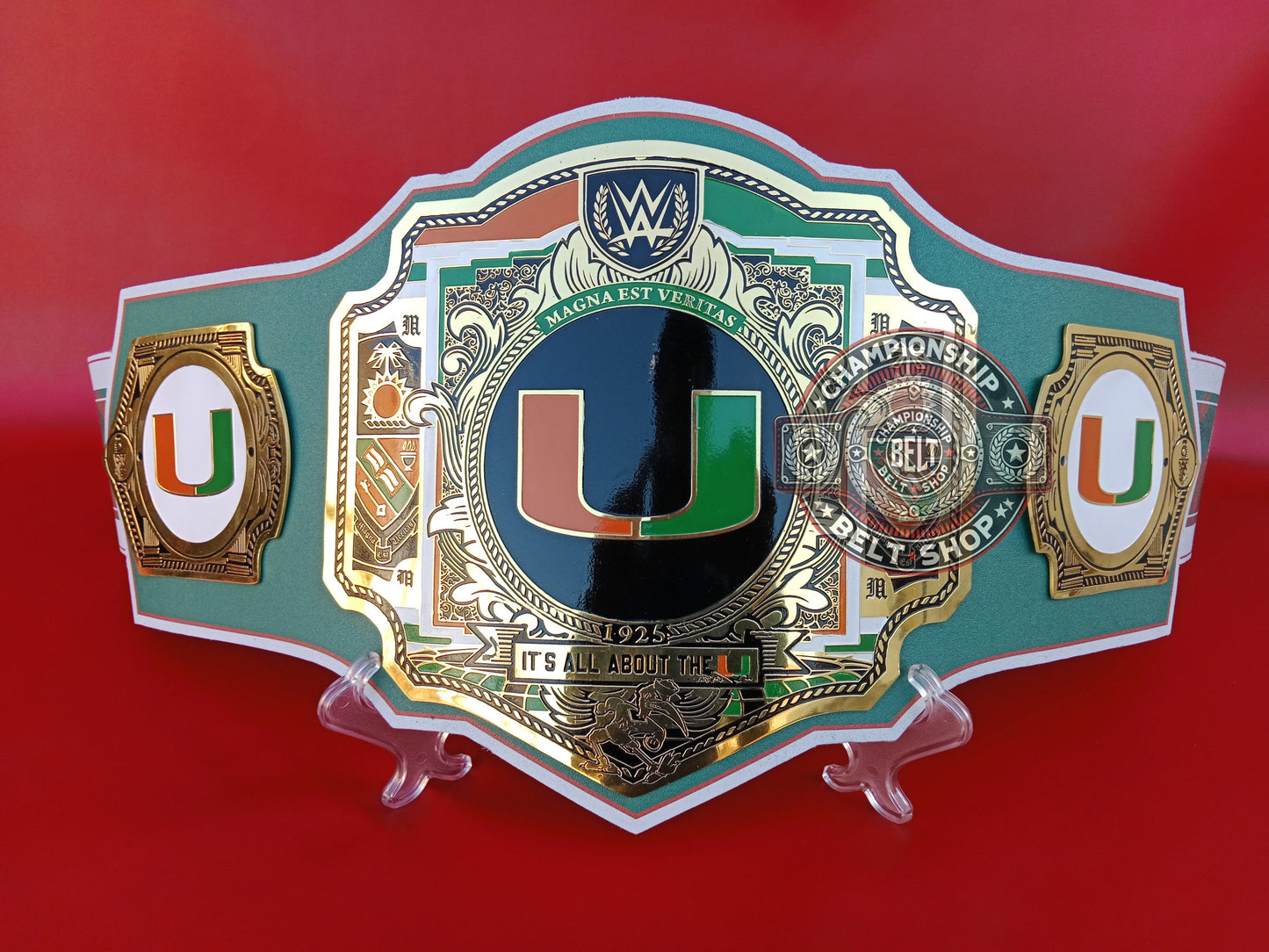 WWE Miami Hurricanes NFL Legacy Championship Title Belt
